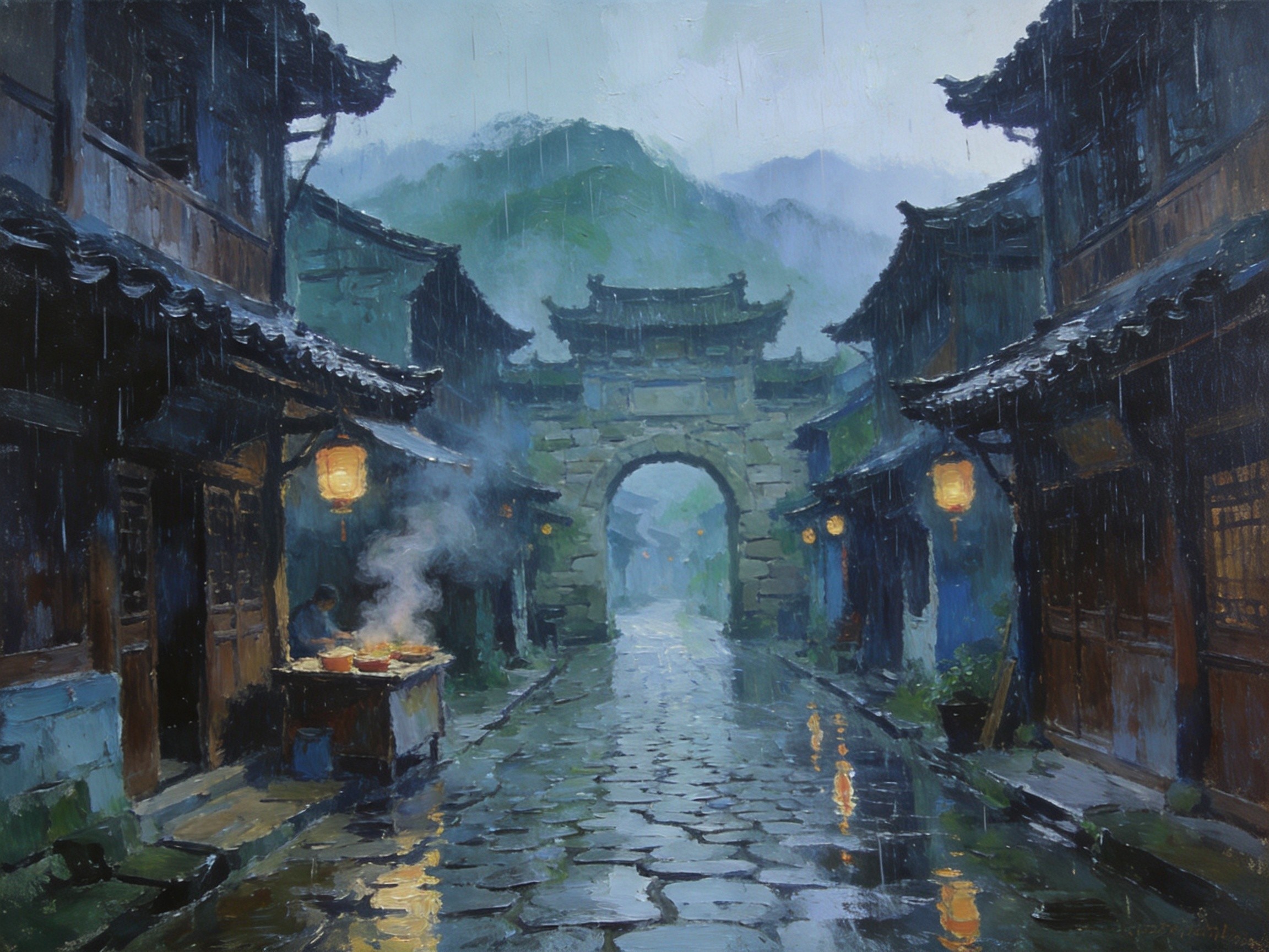 钓鱼城城墙与天池