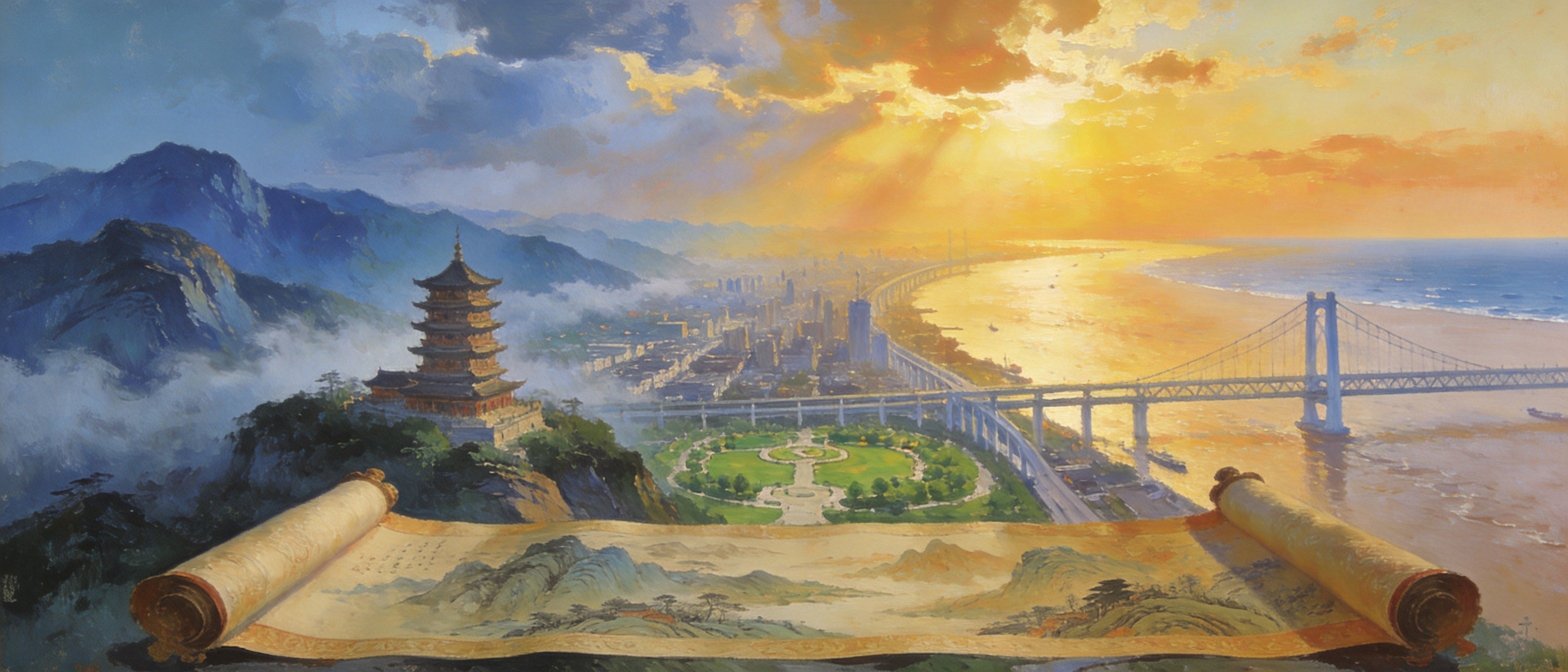 江尾海头·山水长卷