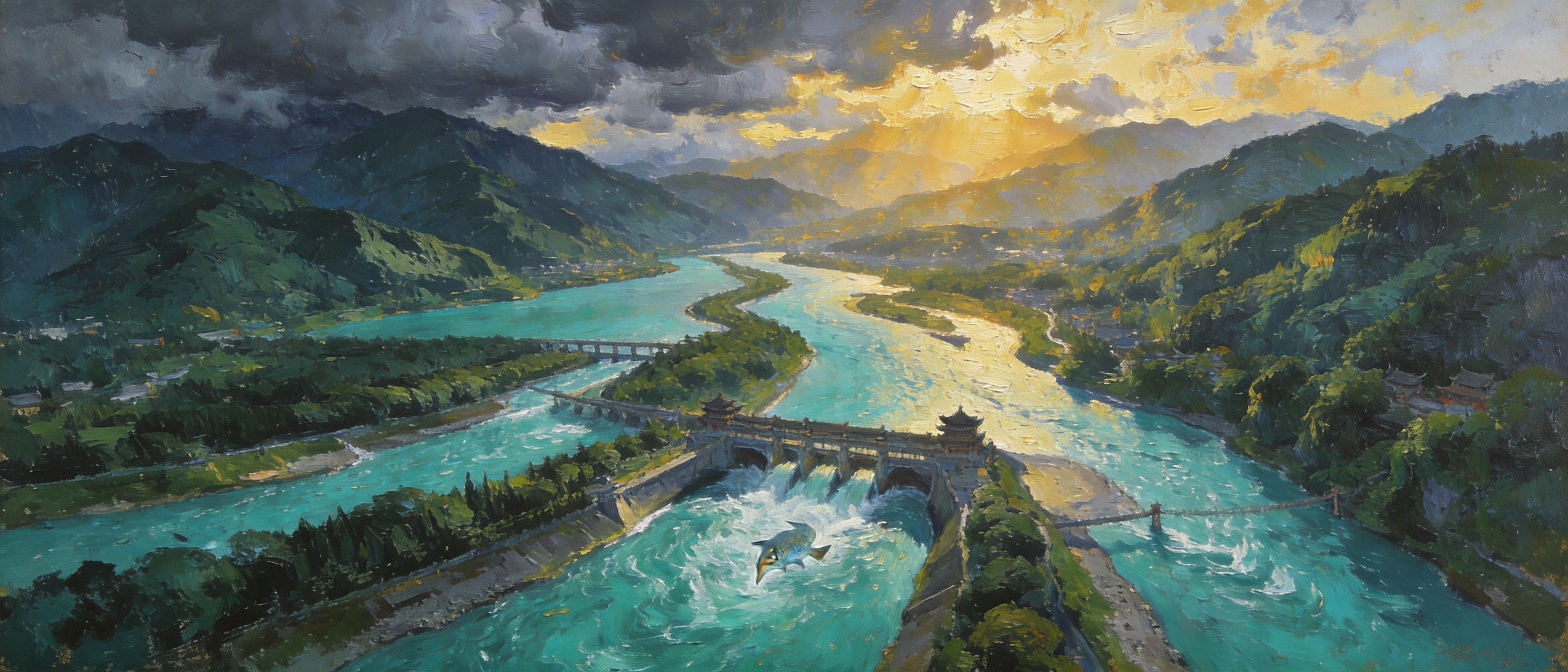 岷江冲出万重山