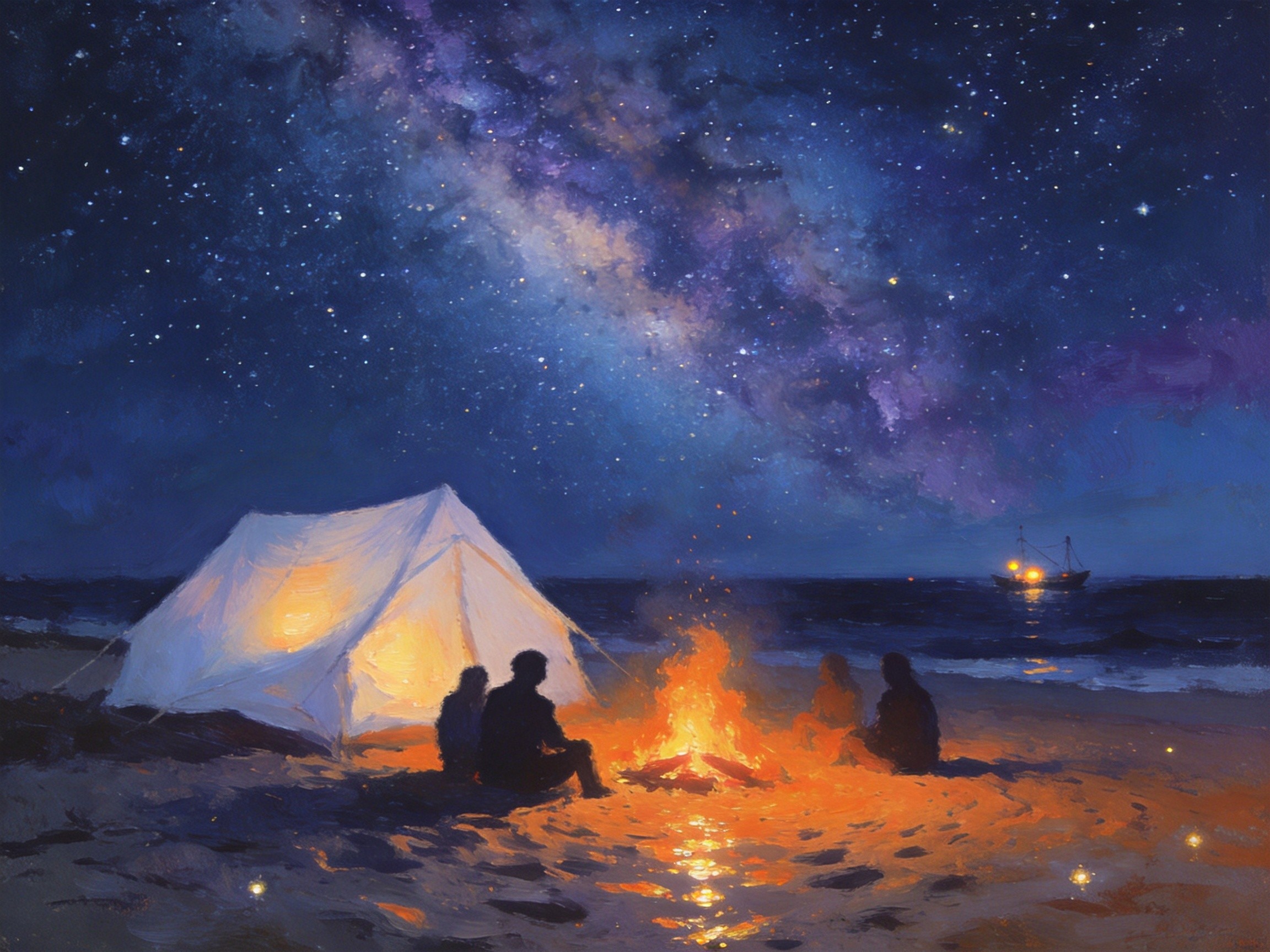 星浪渔火归船