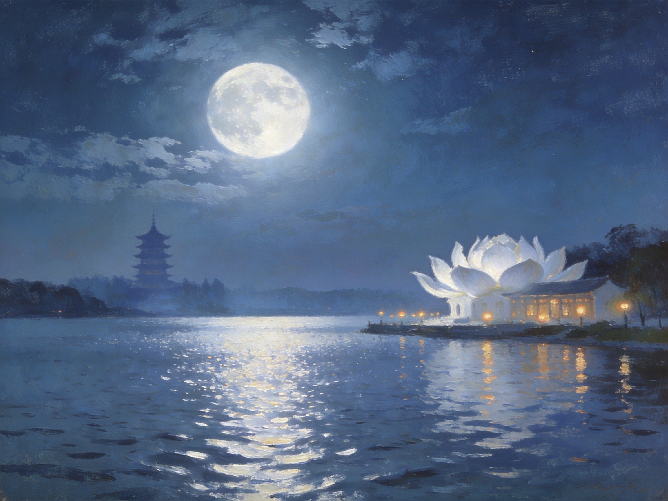 东湖月夜·灯火可亲