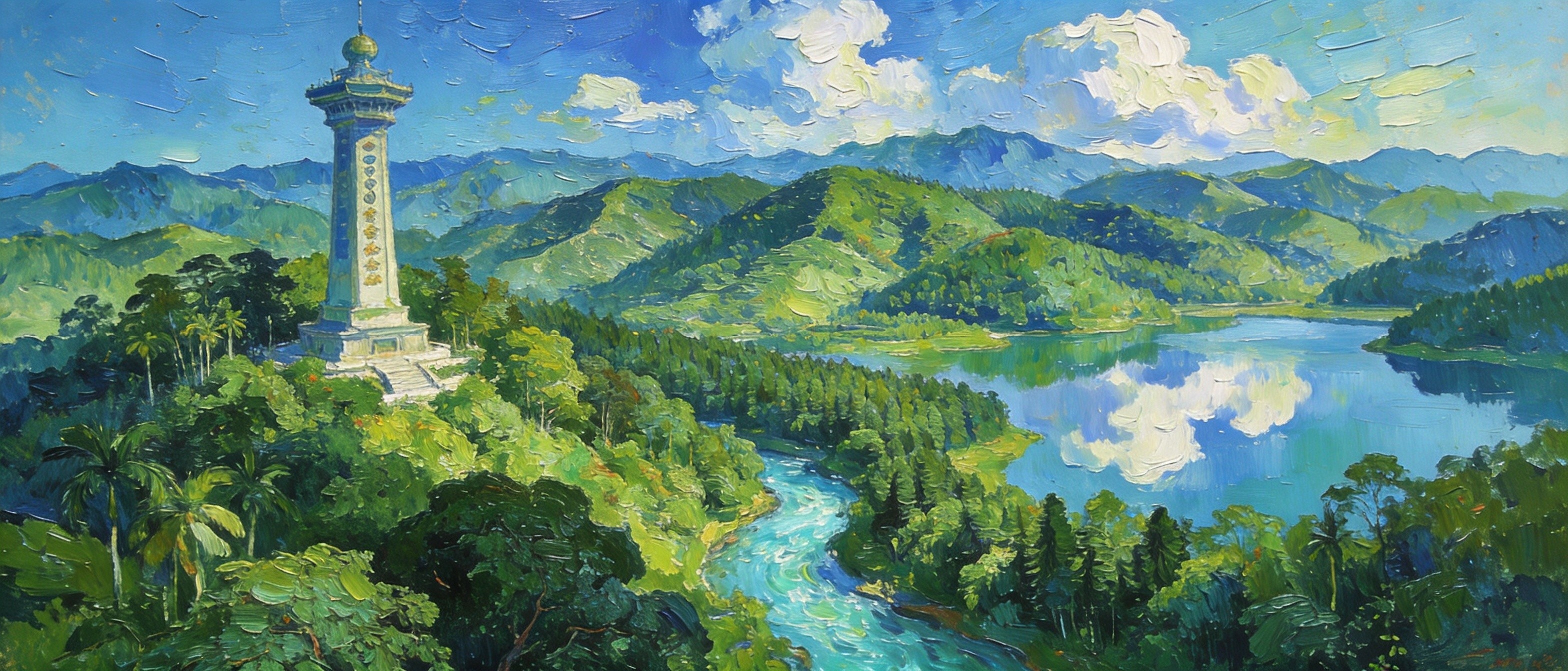 北回归线标志塔与流溪河森林公园