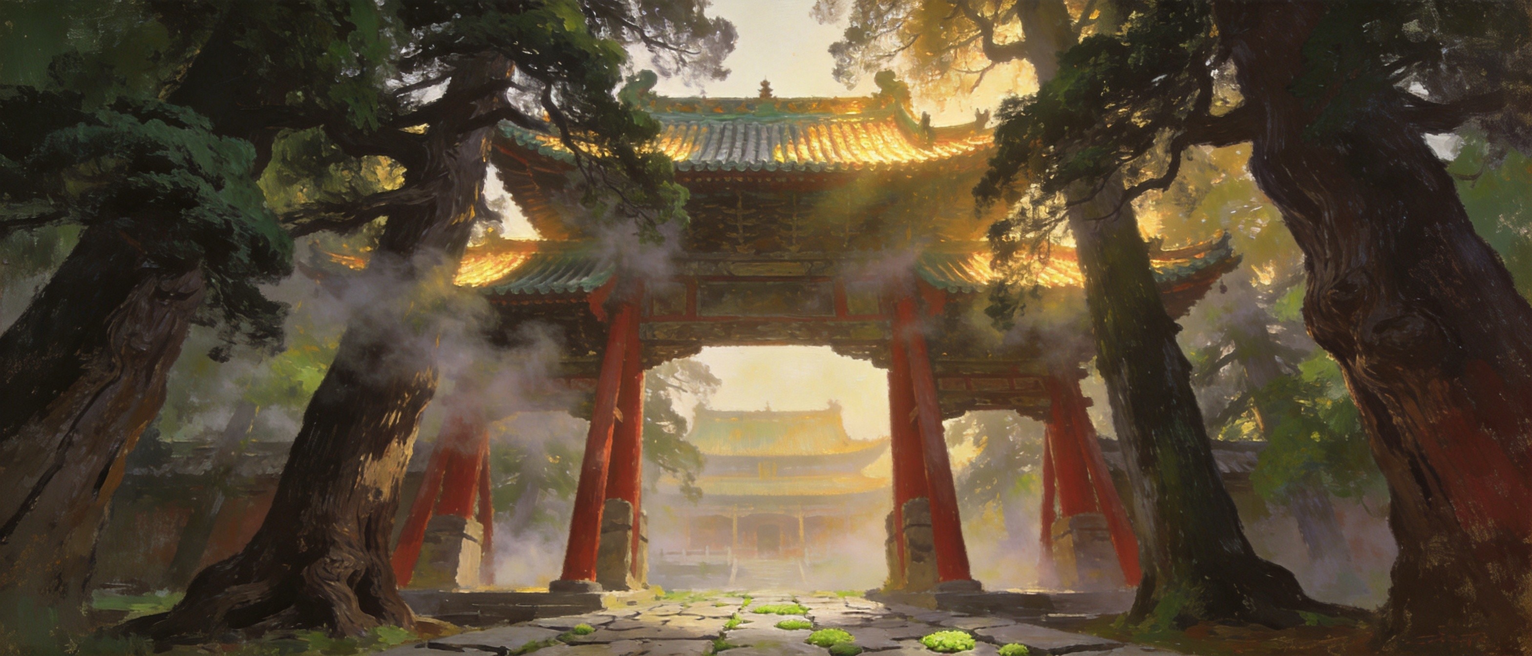 五丈原诸葛亮祠的秋景
