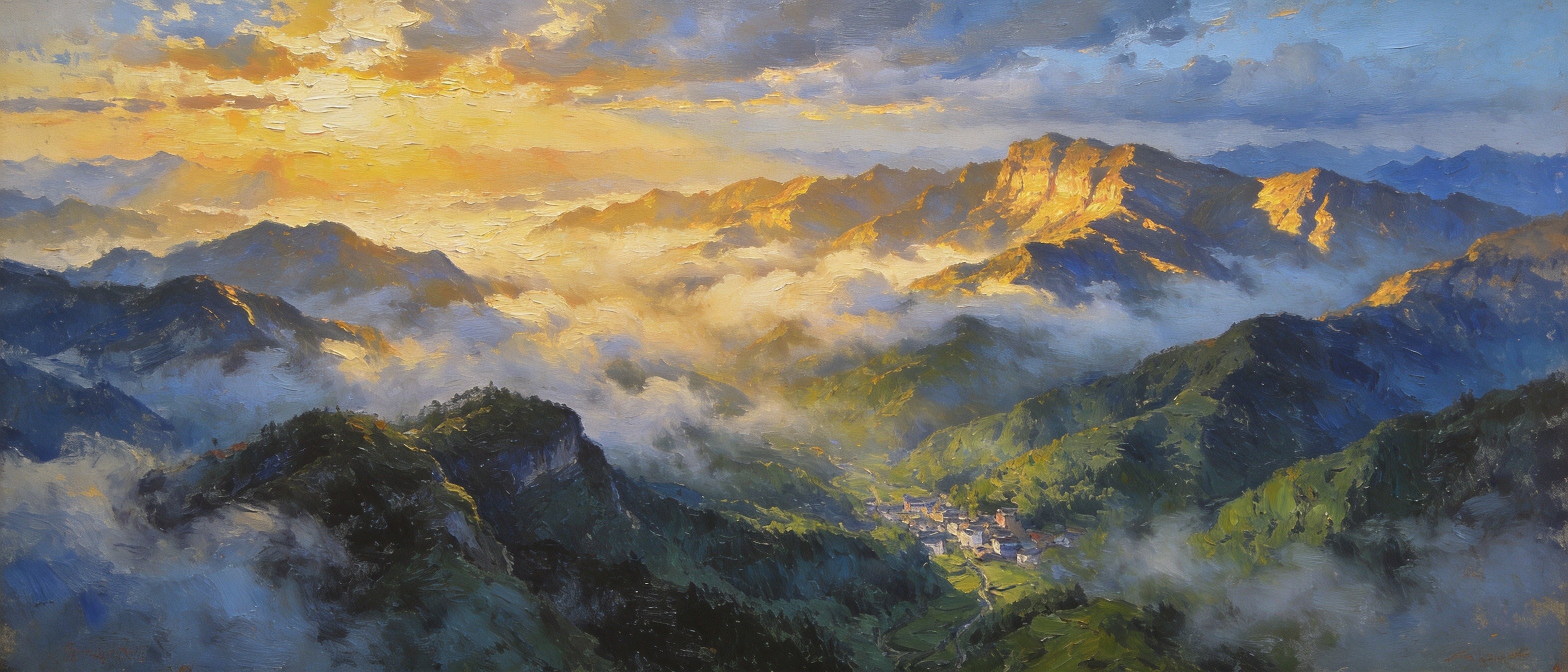 大巴山云雾缭绕
