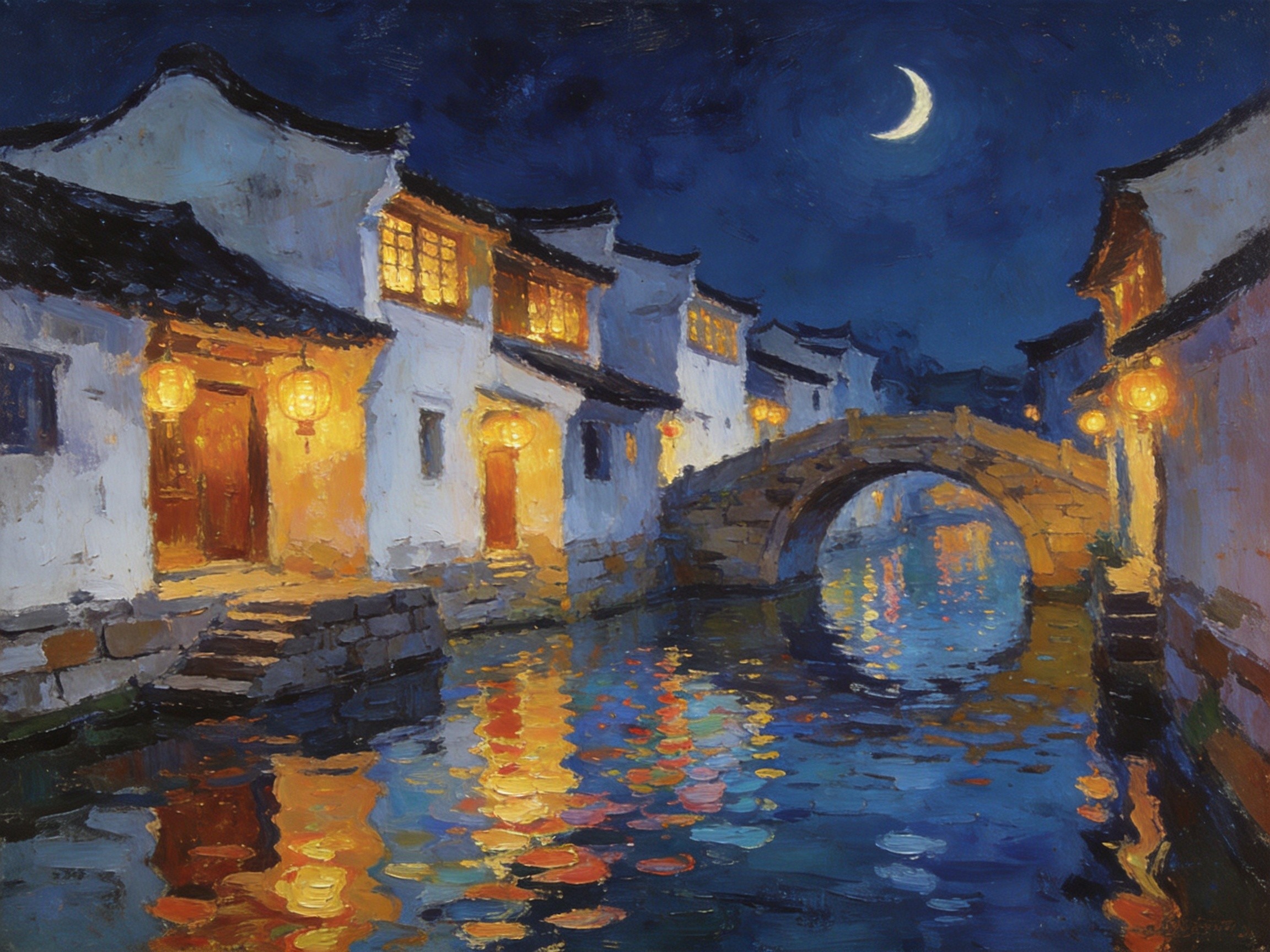 故城水幕夜灯