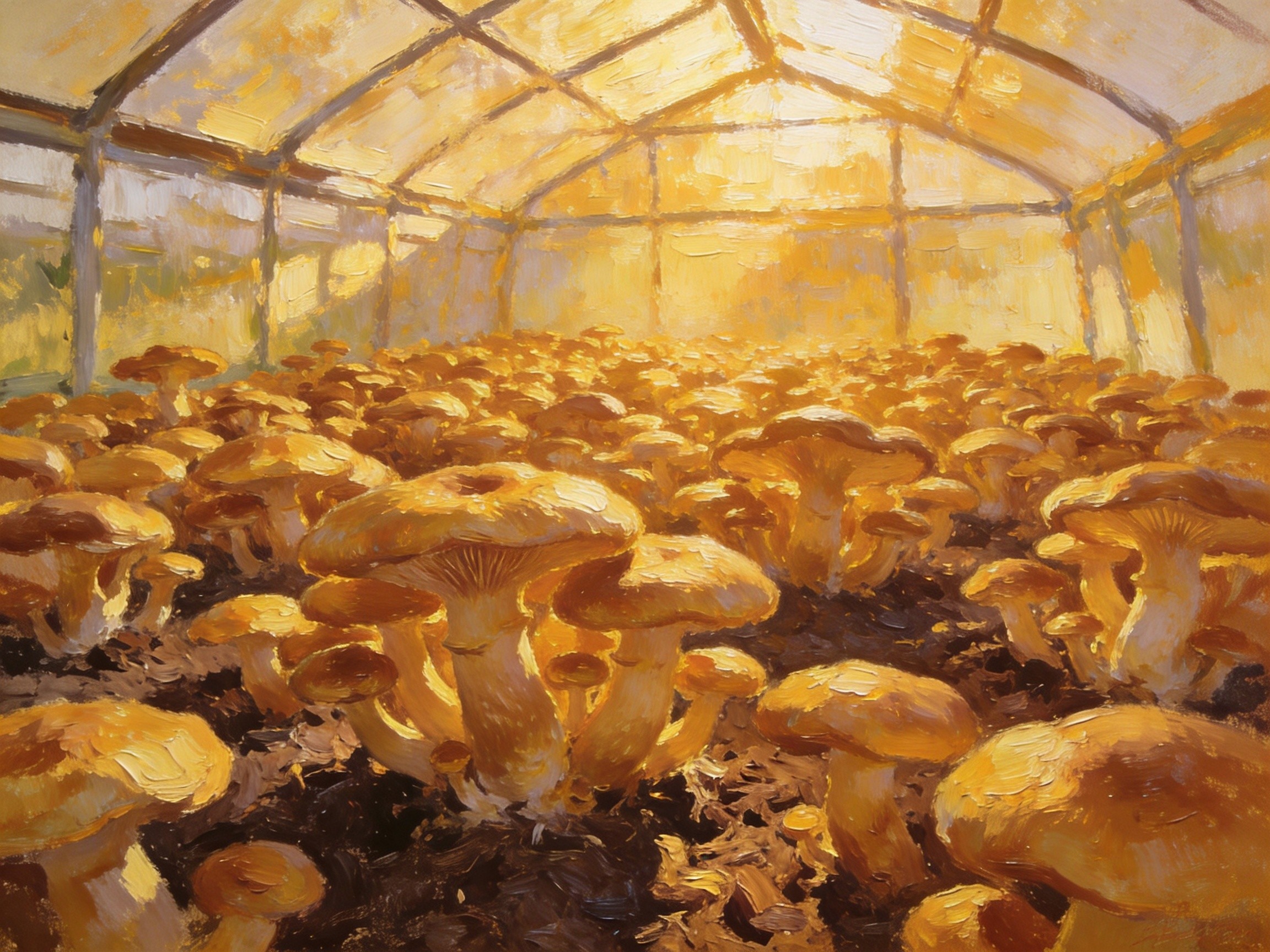 菌菇大棚金色伞盖