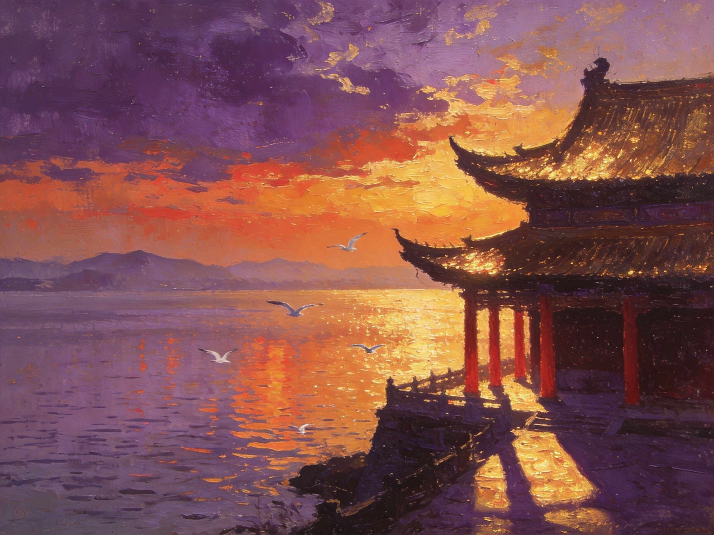 泛舟巢湖山水倒影