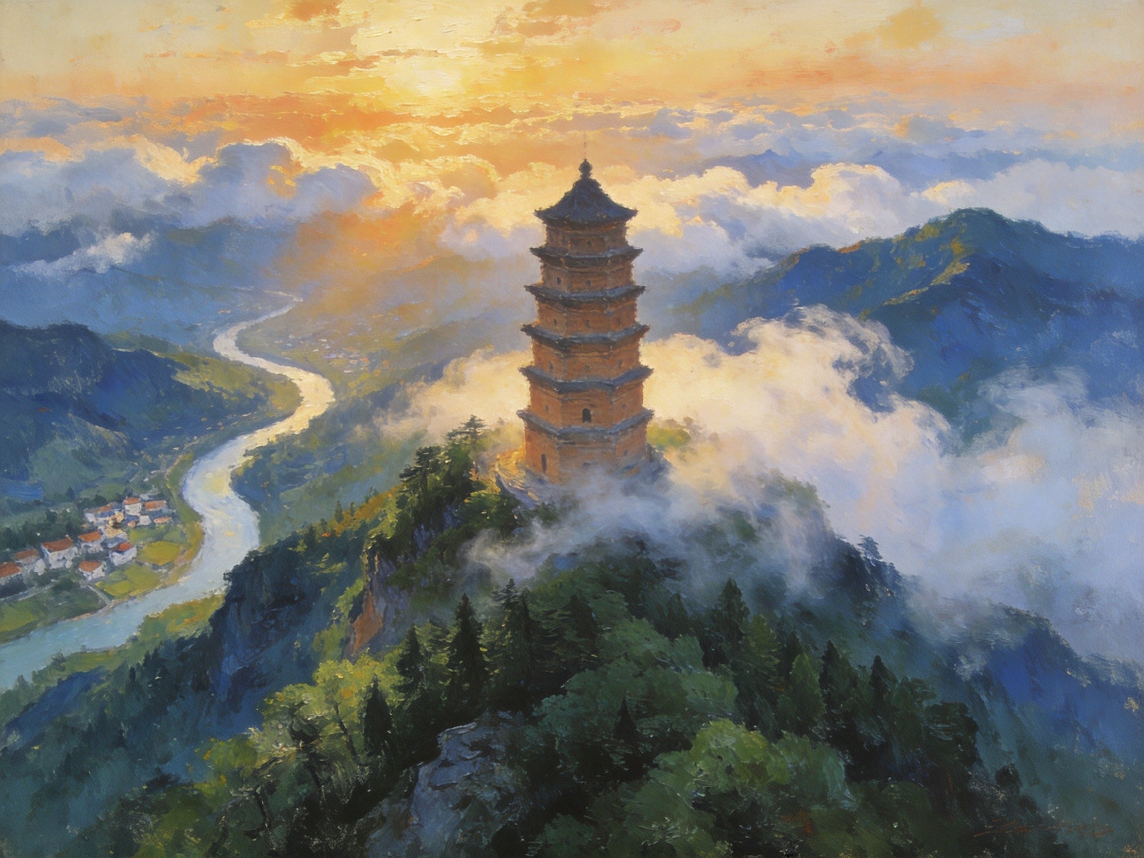 令狐塔晨雾