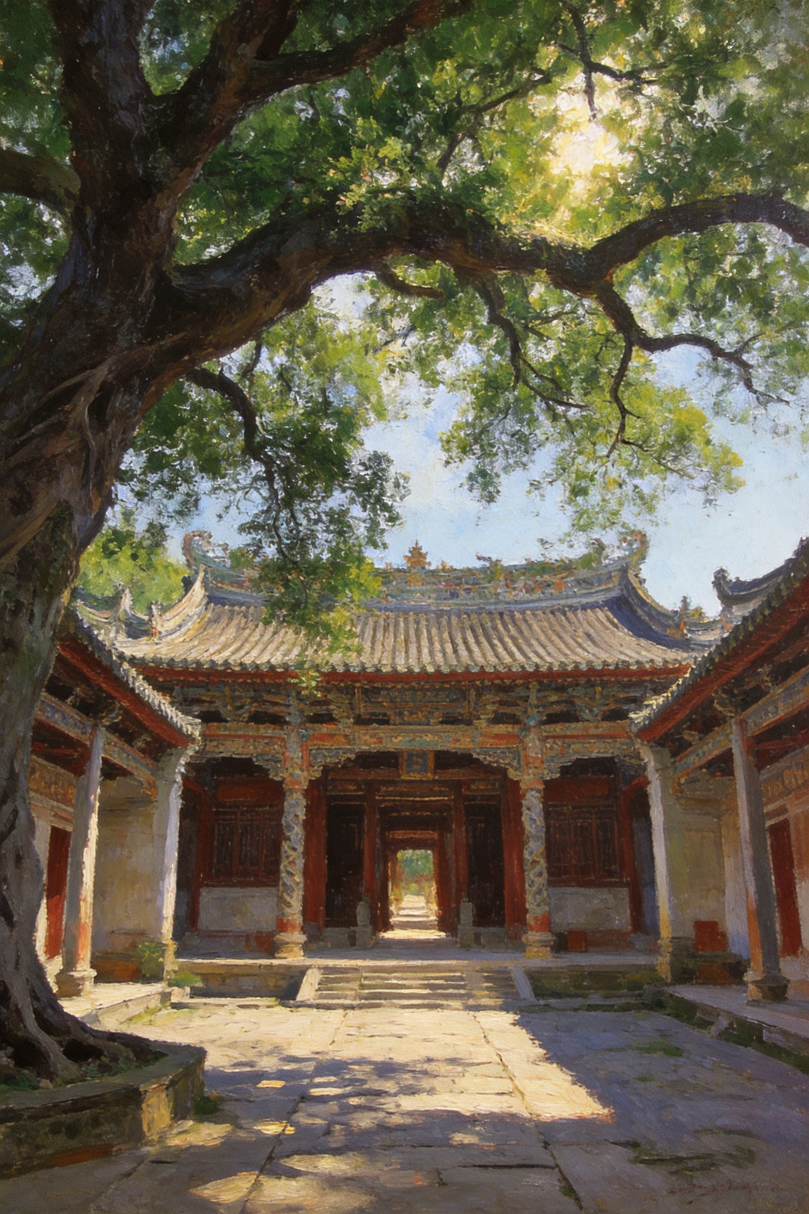 郑营宗祠画栋雕梁，六百年风雨