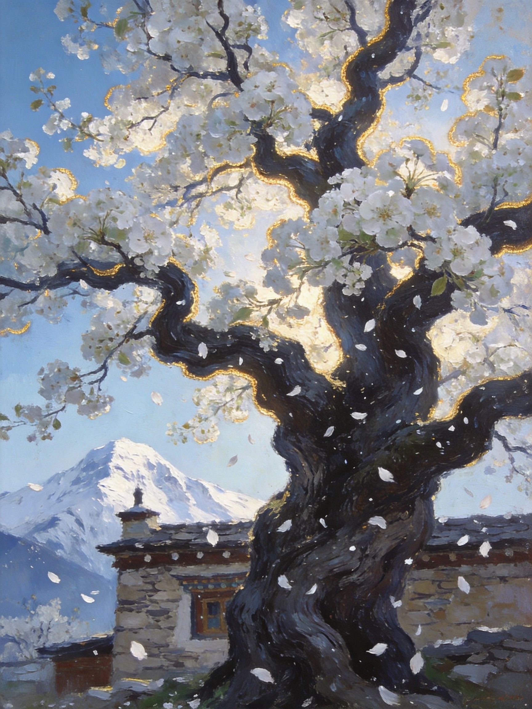 雪浪铺满金川坡