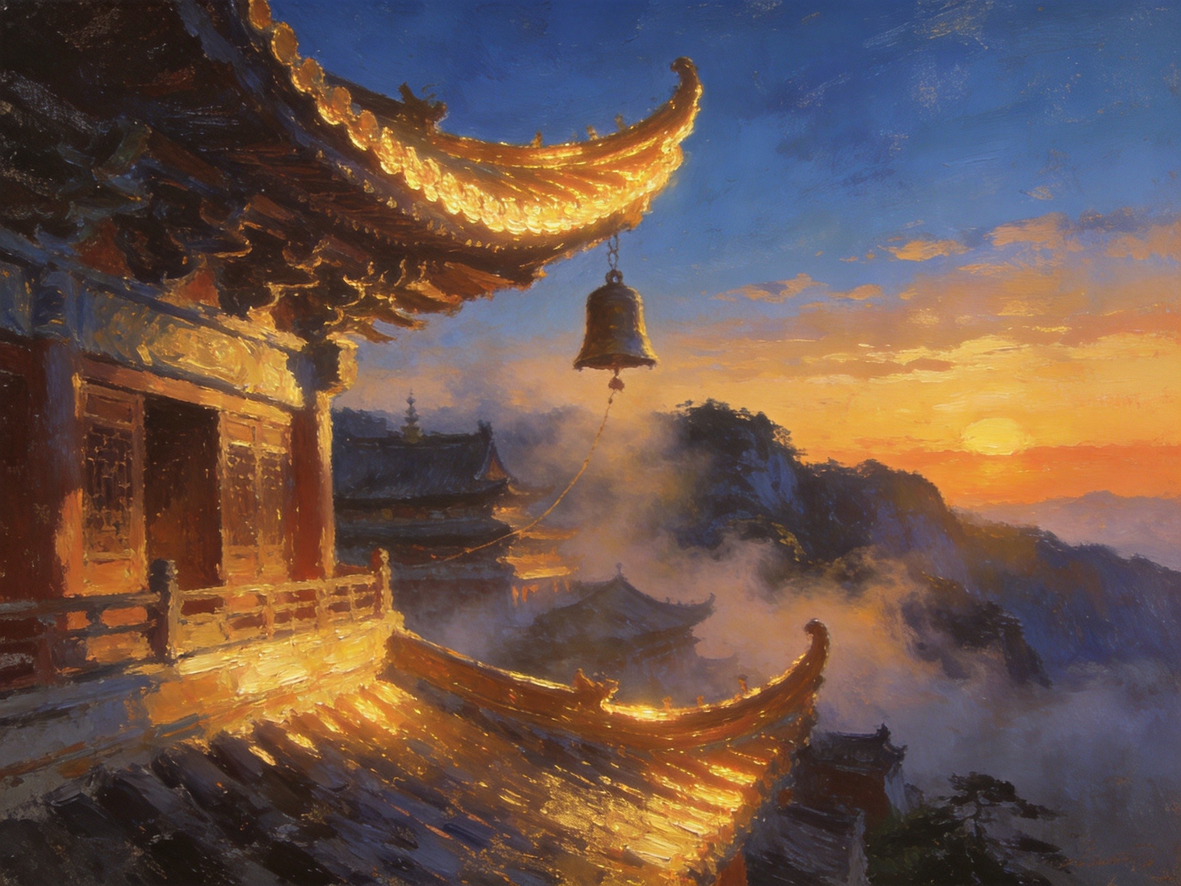 五祖寺东山晨钟