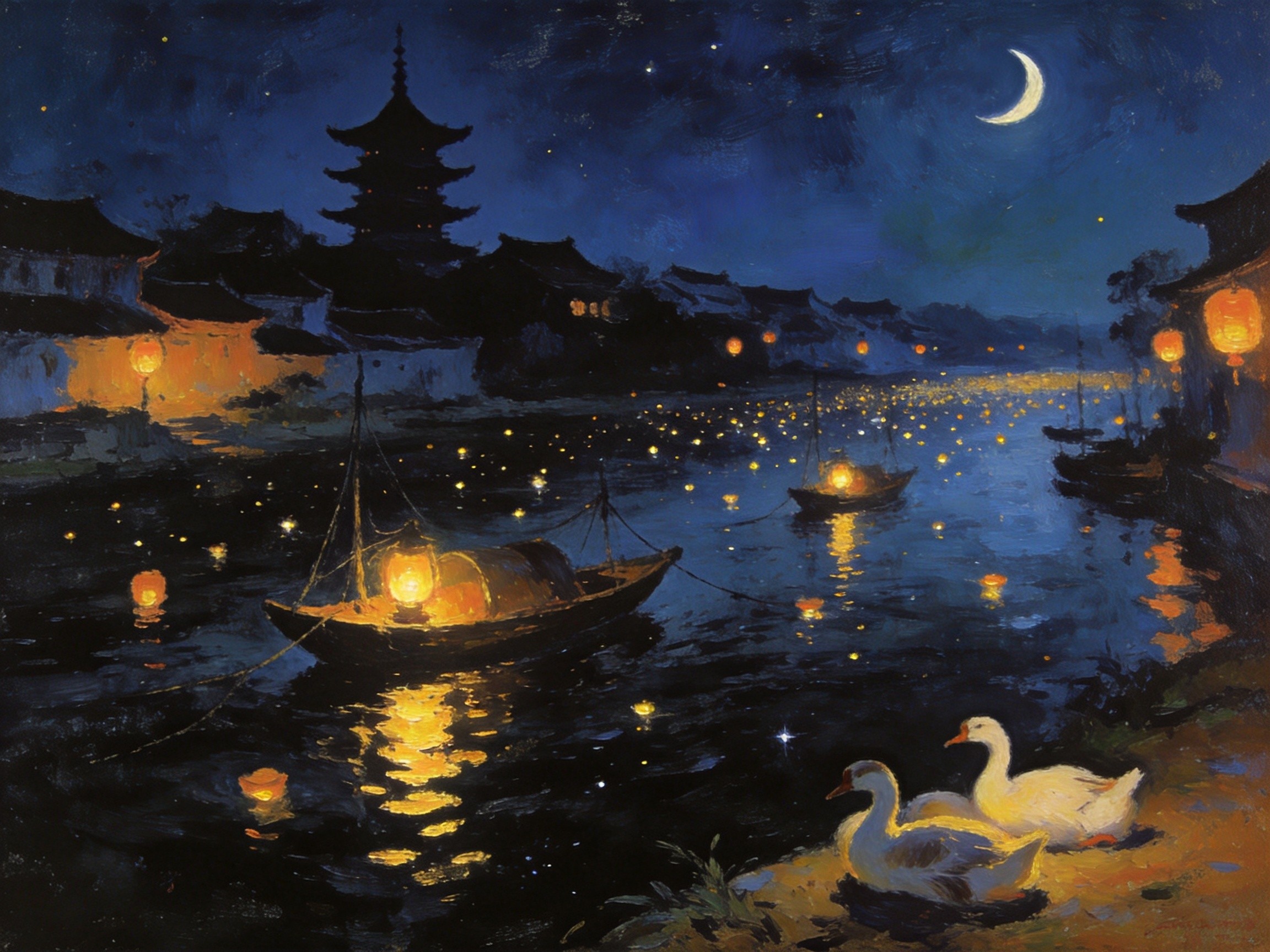 五河夜色渔火如歌