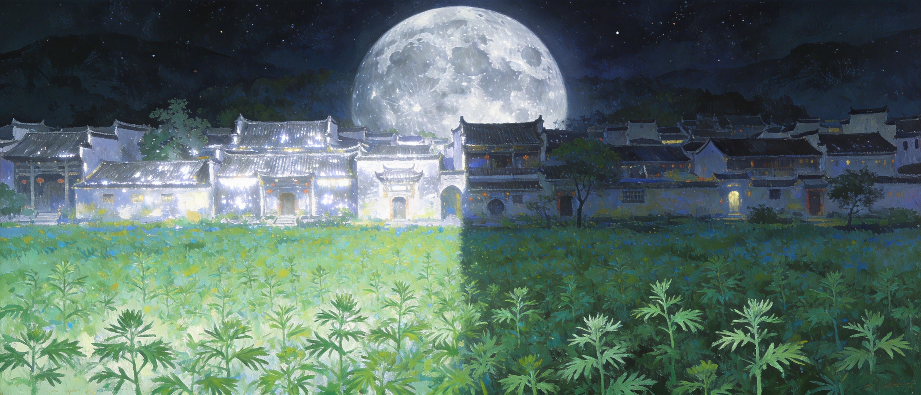 半城月色半城艾