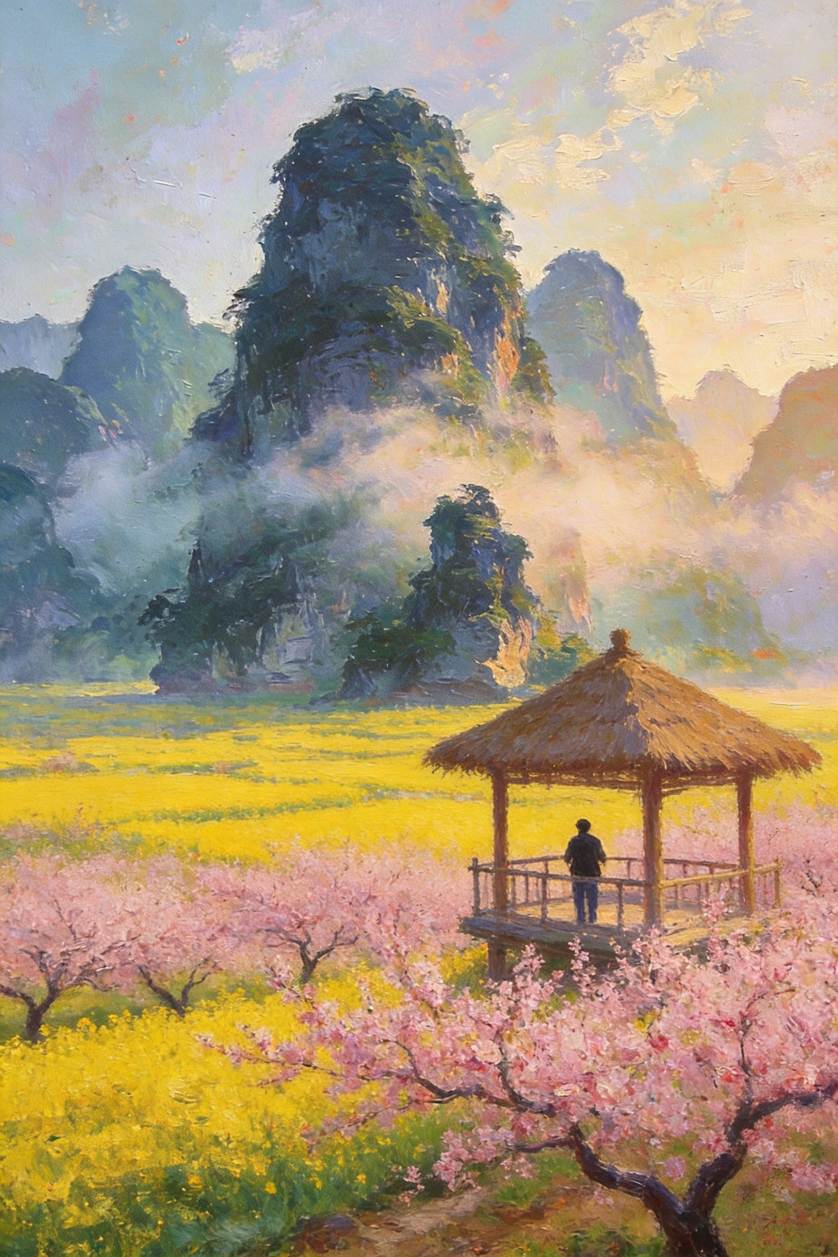峰林倒影·水天一色