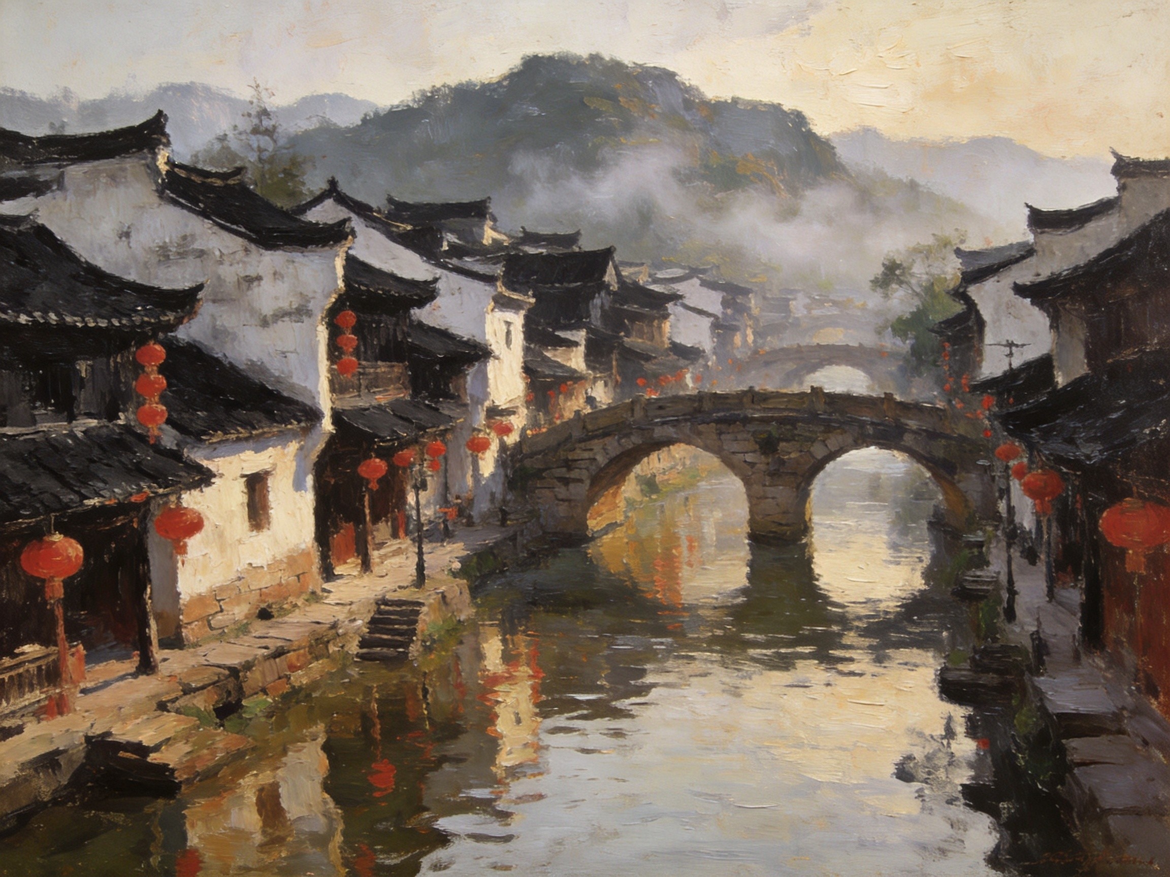 碧水栖云 · 意境
