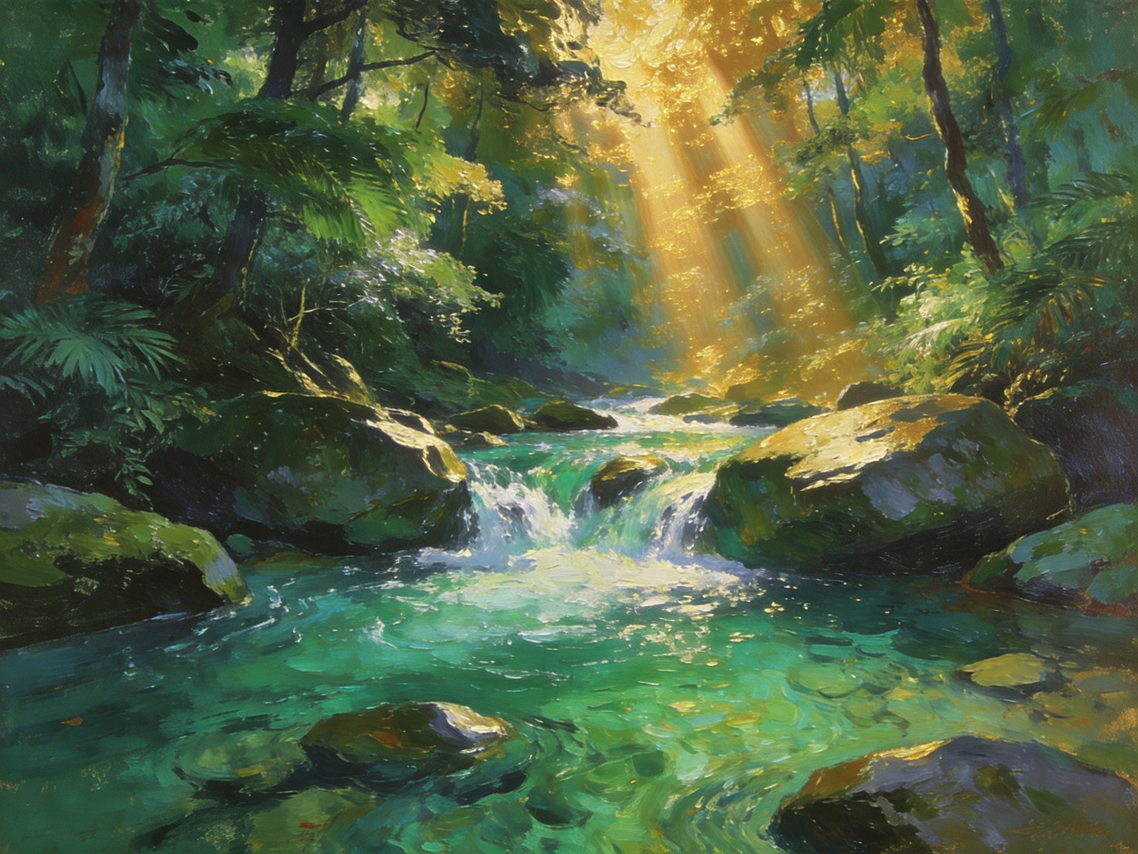新丰江清澈溪流