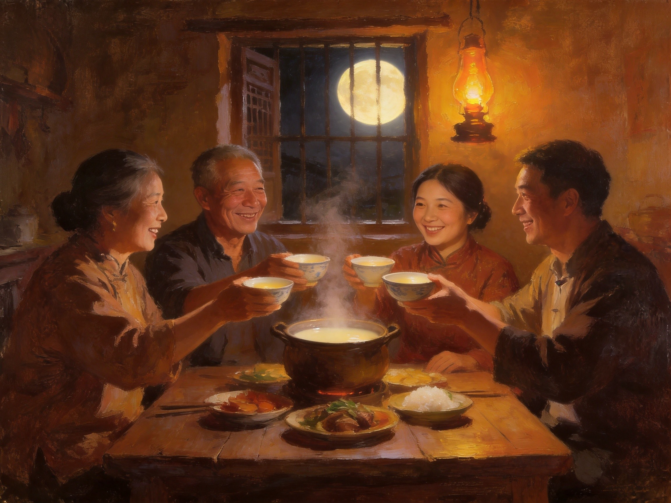 娘酒温热月满围楼