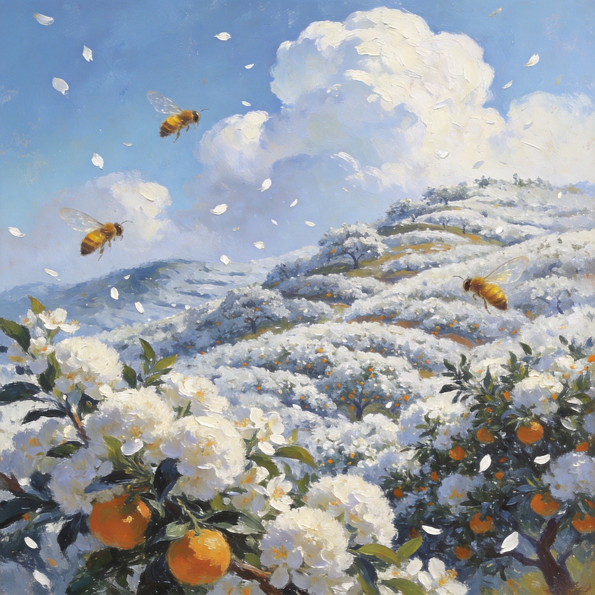 橘红花开白如雪海