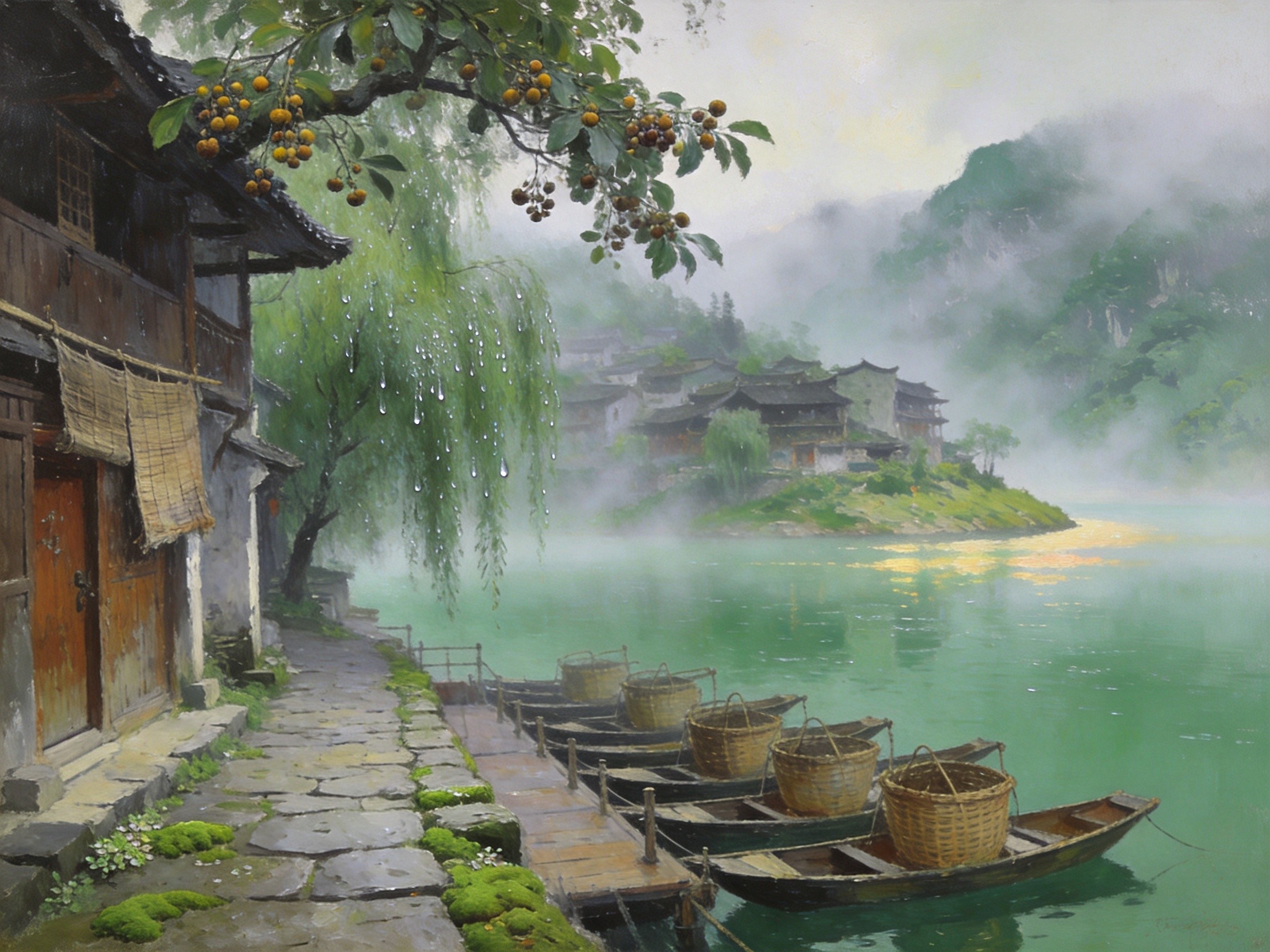 石泉汉江湾全景鸟瞰水云间