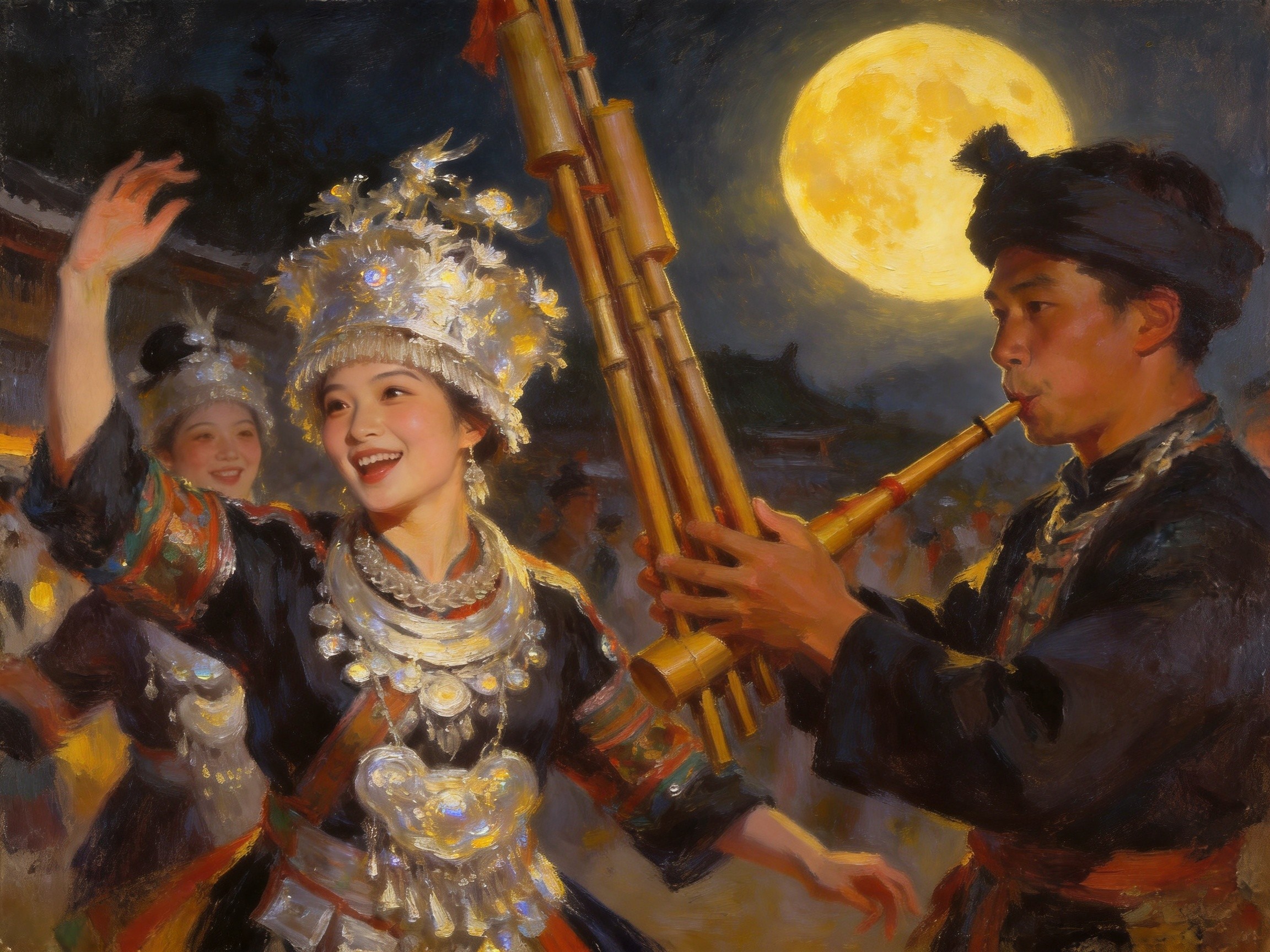 鼓点满天霞·苗族坐花场与斗牛