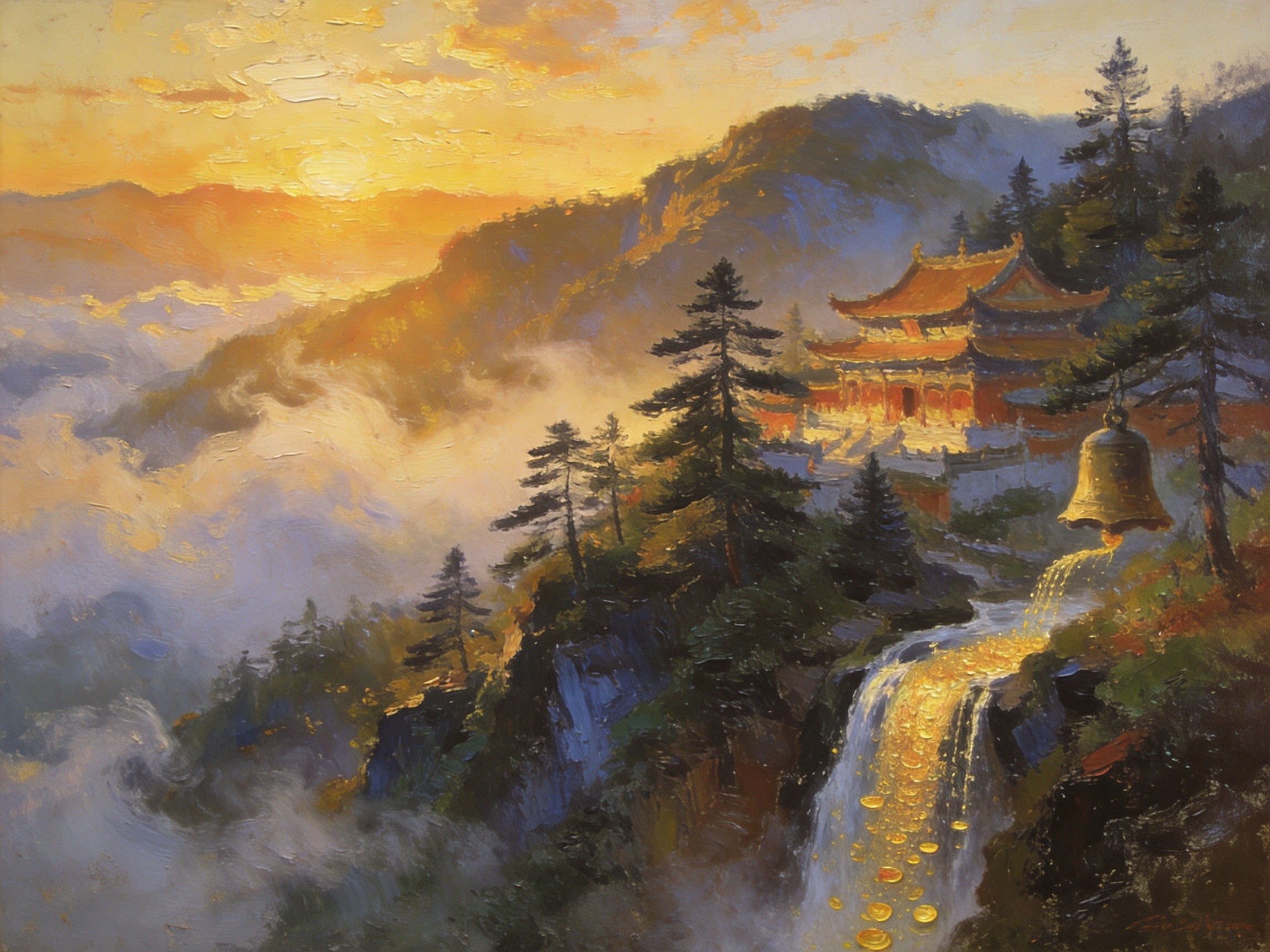东山寺的钟声一响