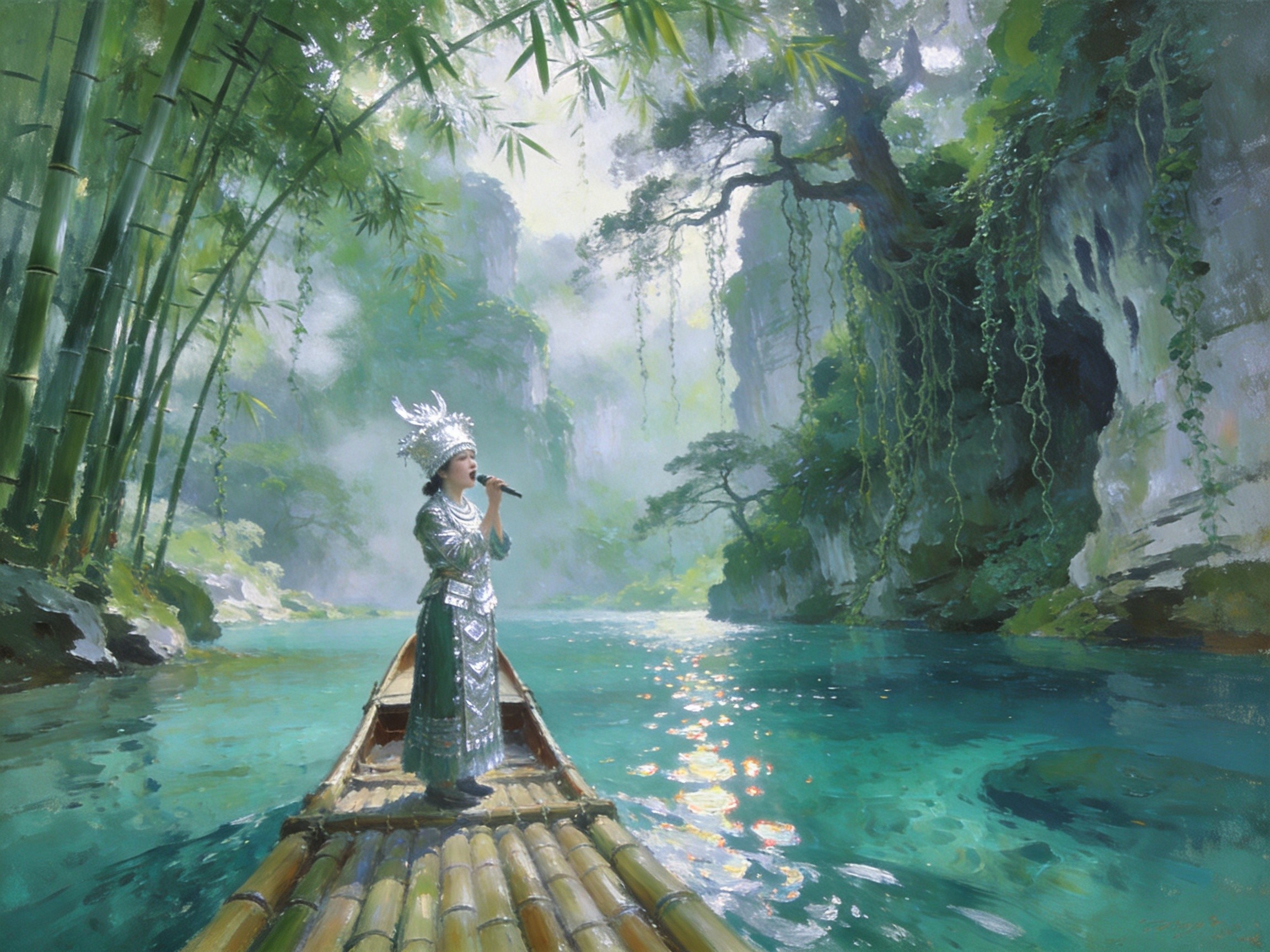 阿依河竹筏漂流