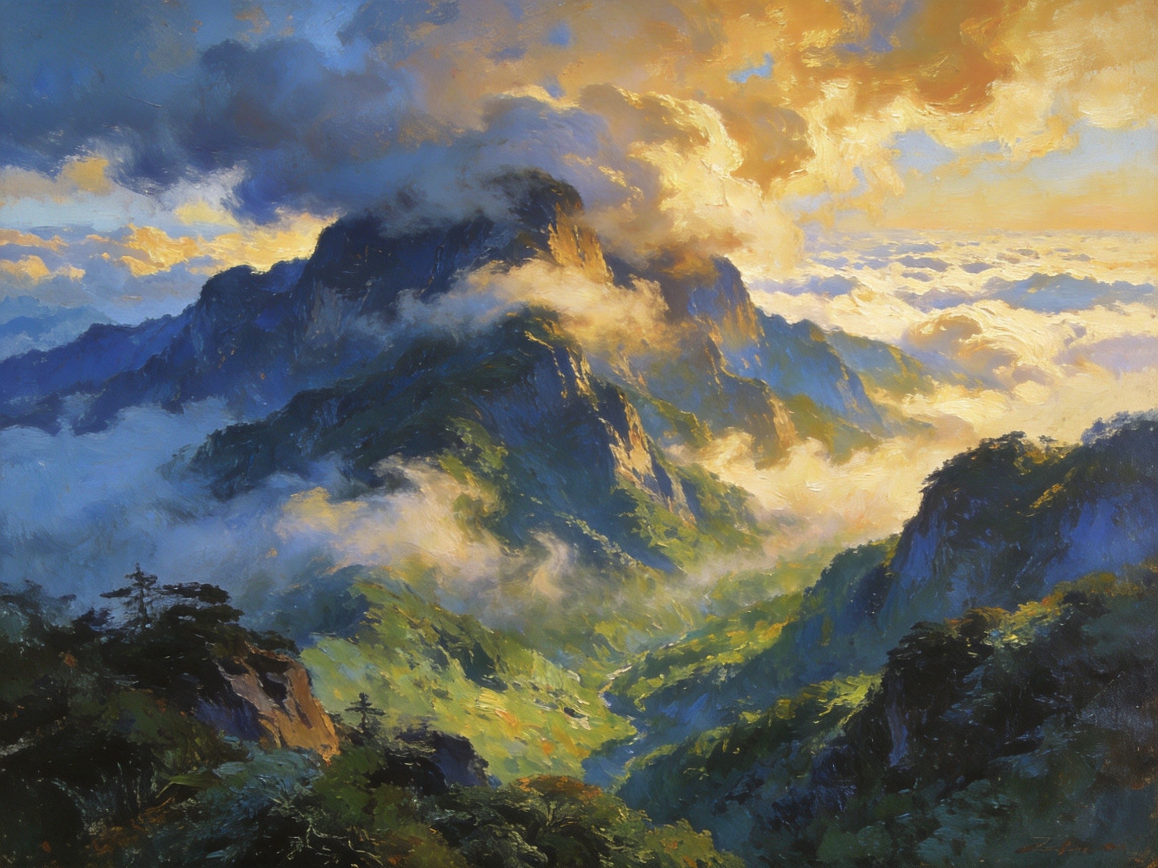 大茅山云海翻涌