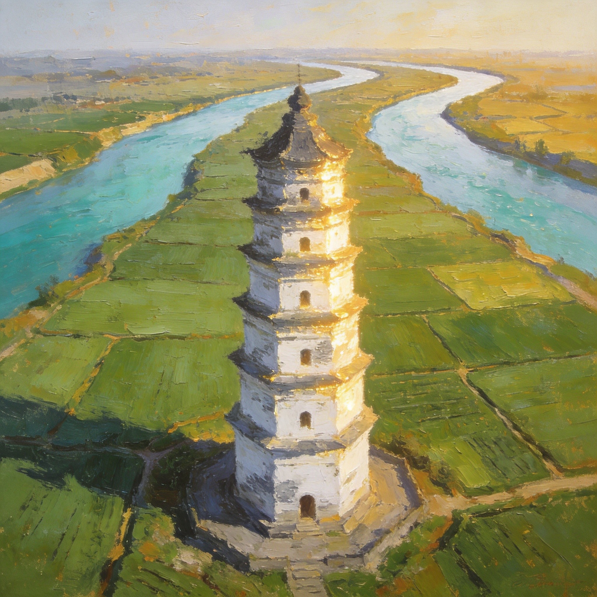 蒲亭画村春满壁