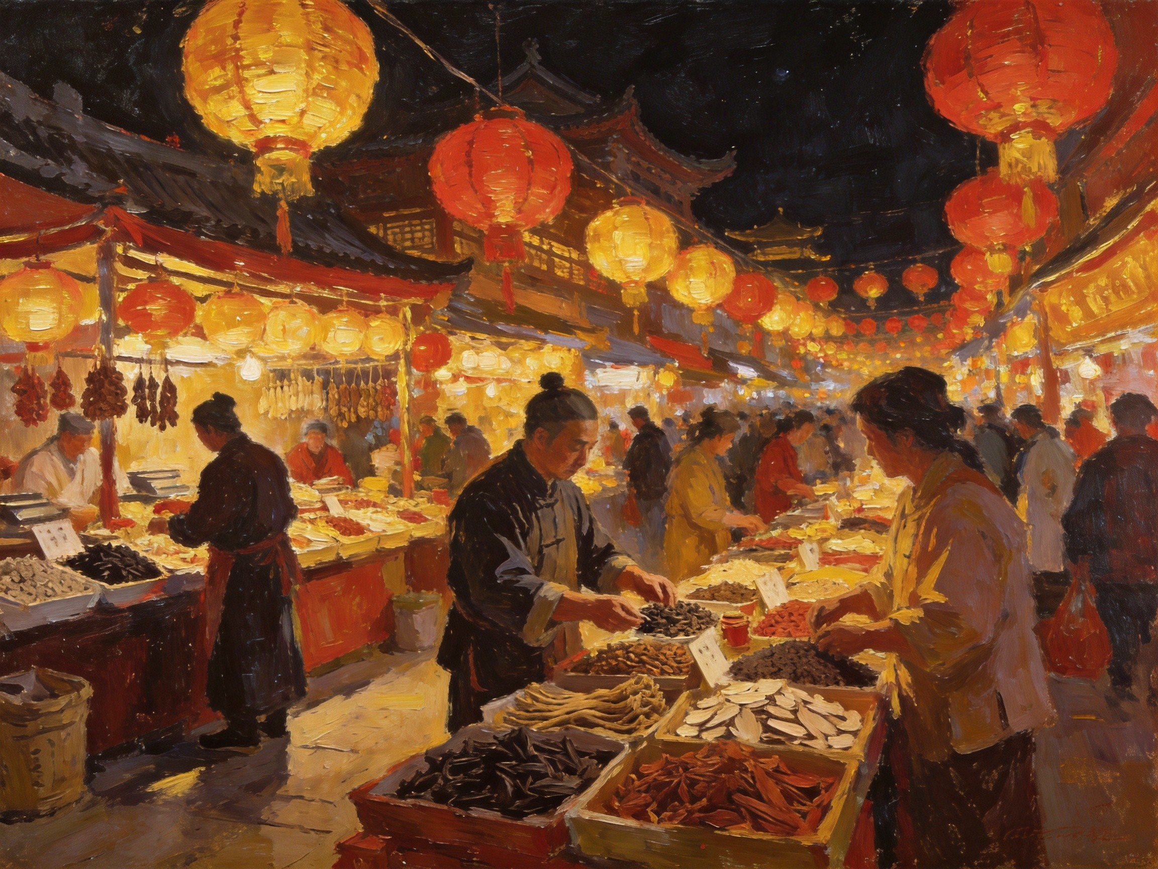 蕲春药都灯火辉煌
