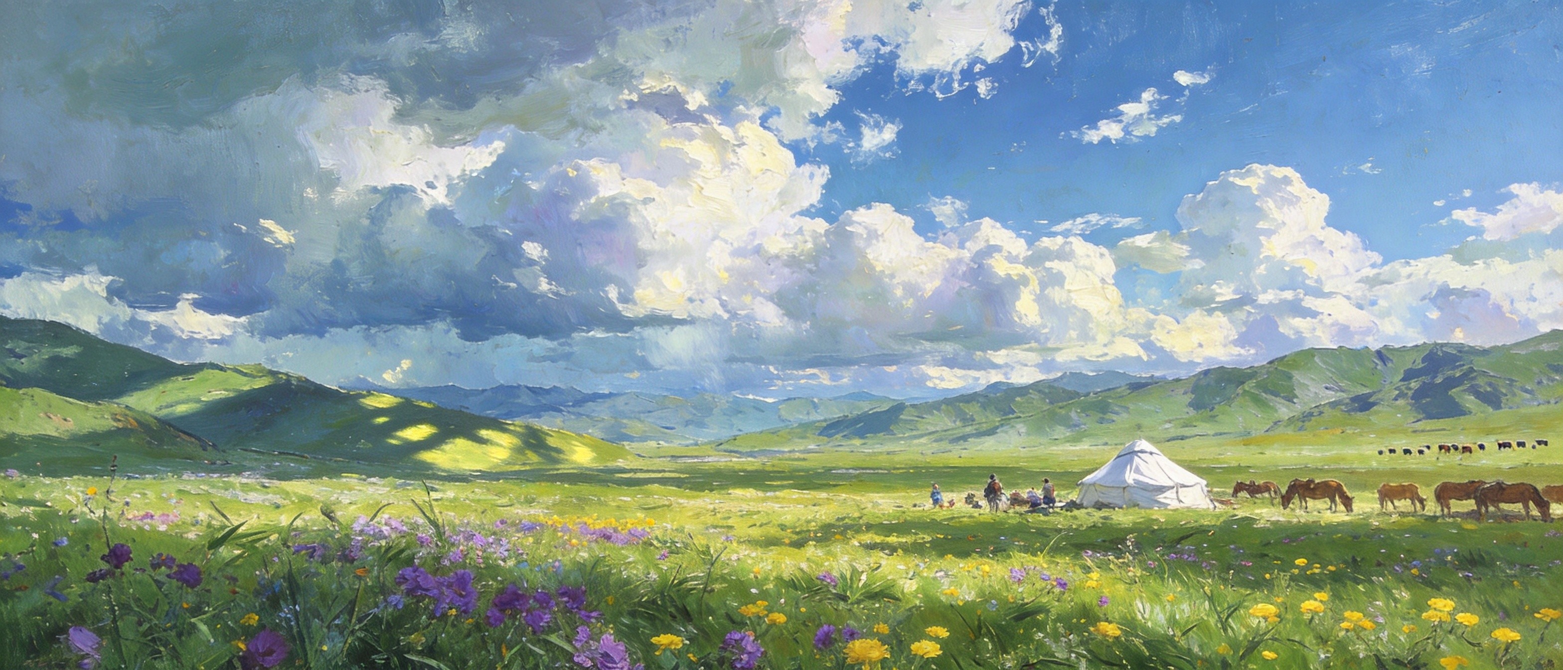 唐河碧水桃花如烟