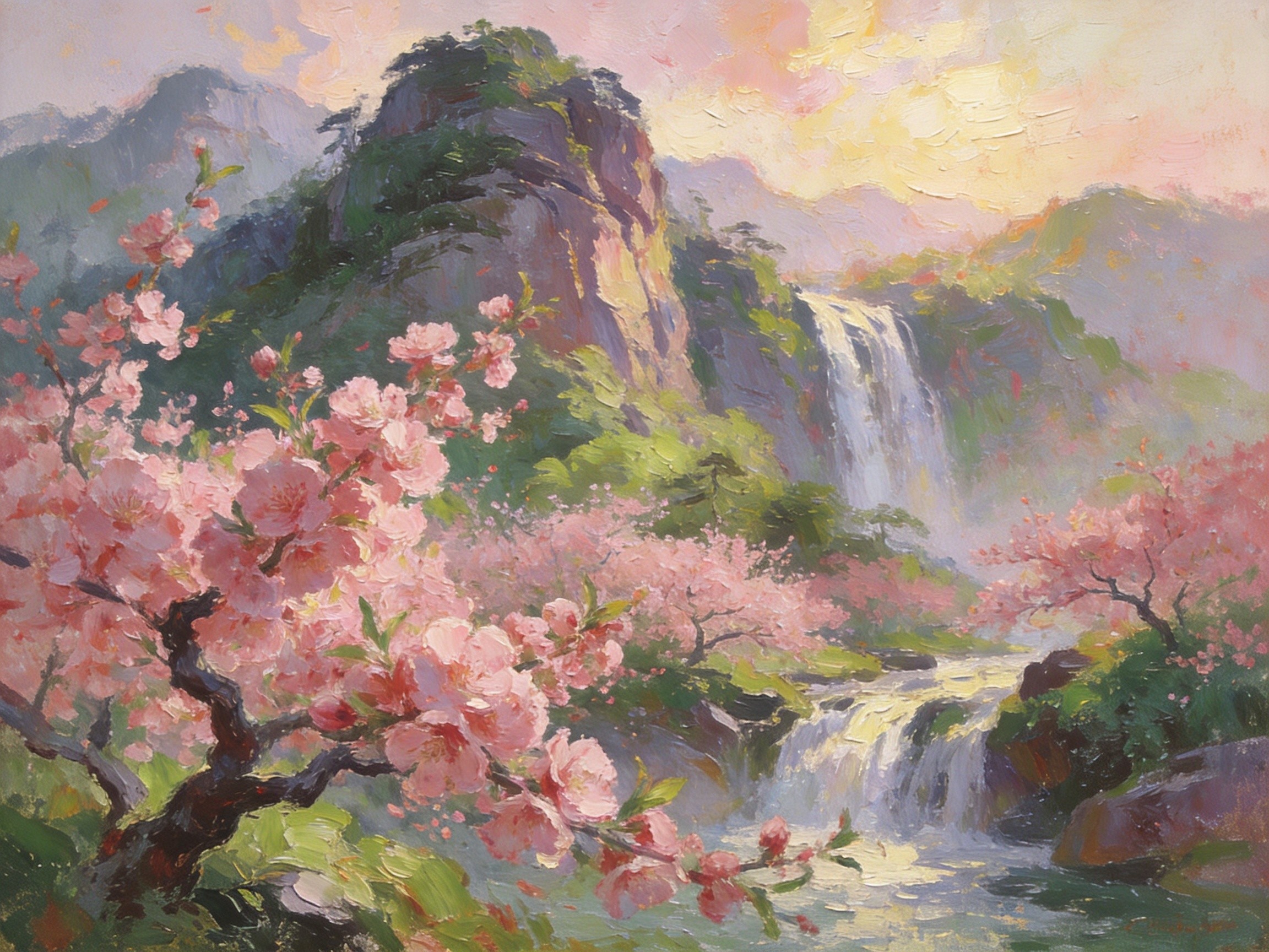 麻姑山桃花春