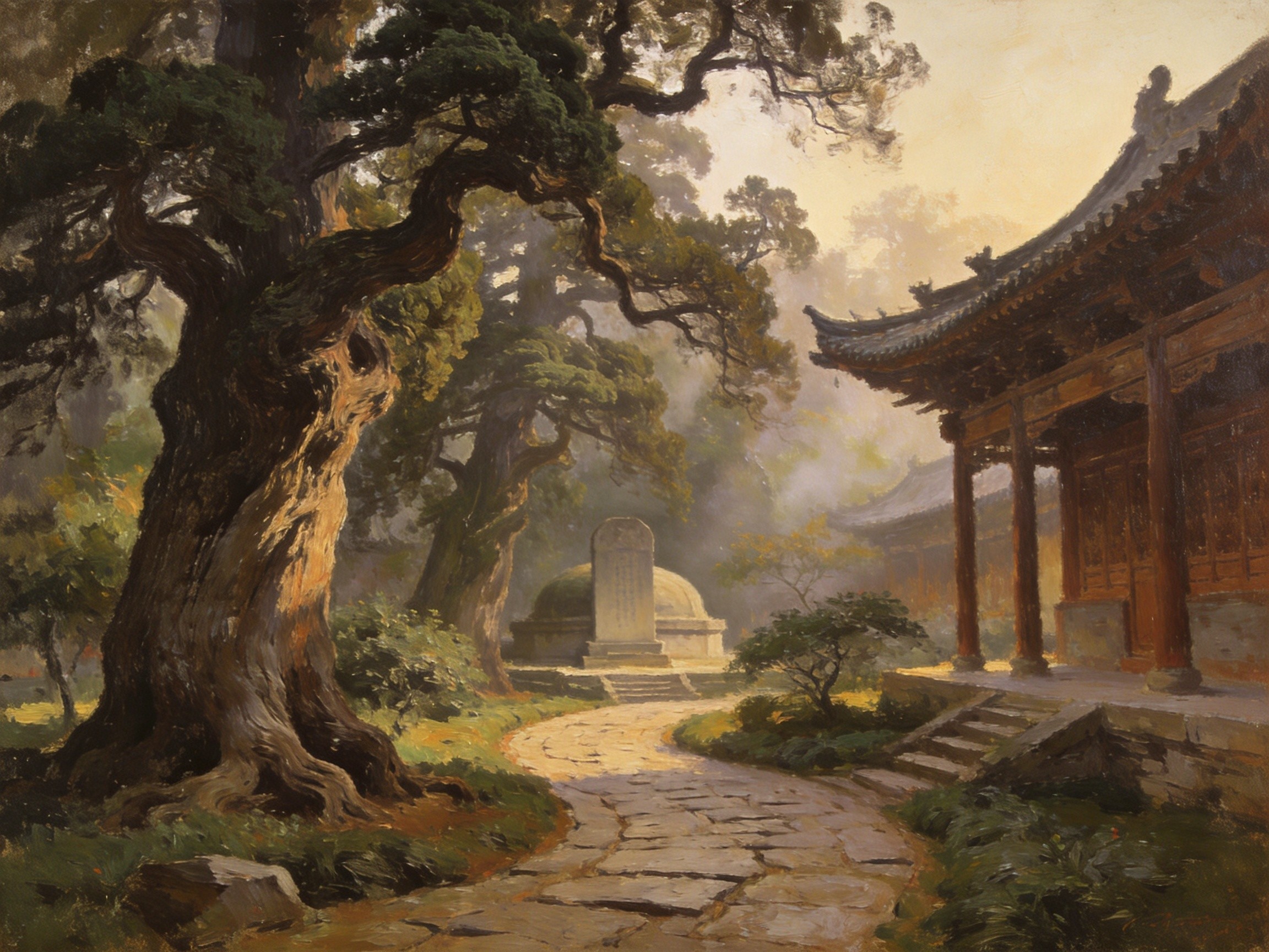 韩园古柏千年苍翠