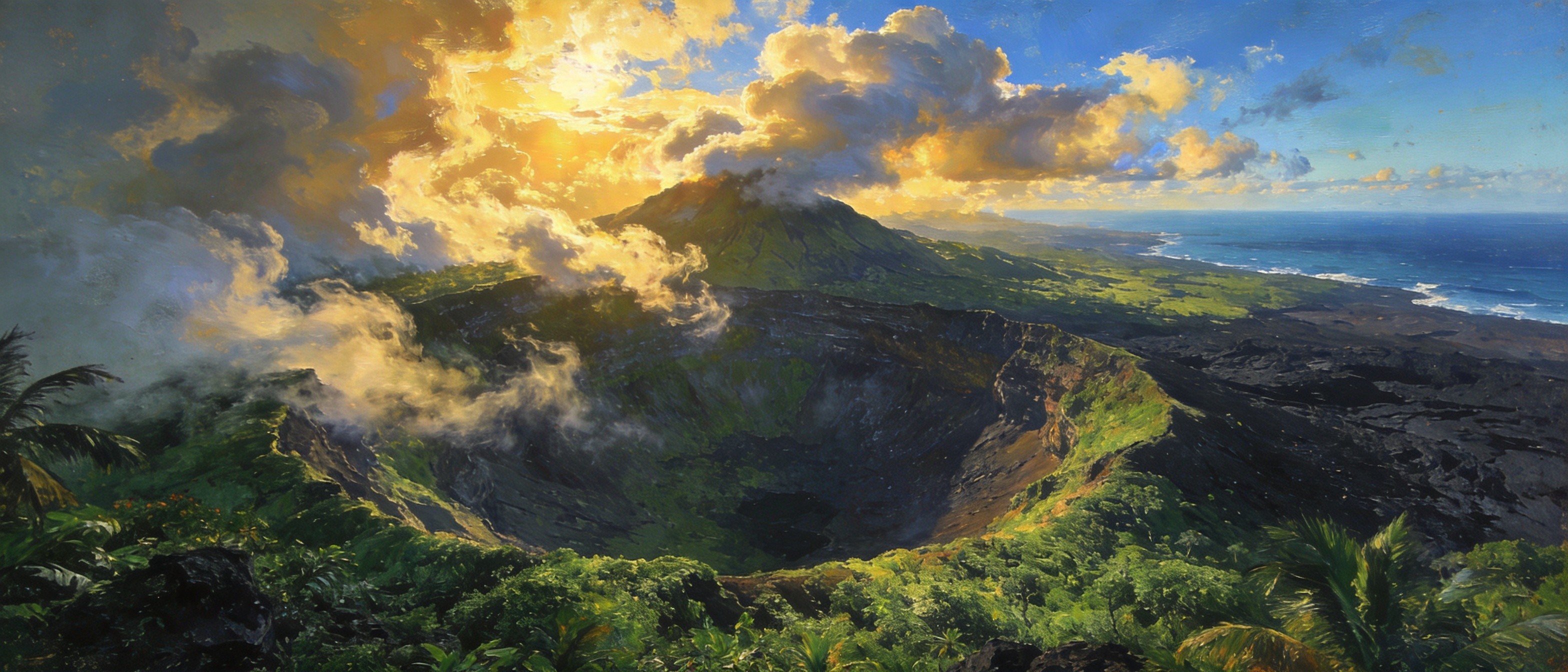 火山口地质公园全景