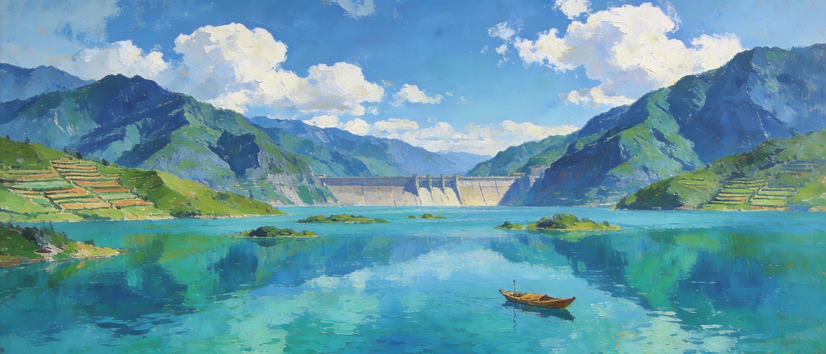 梅山水库碧波千顷