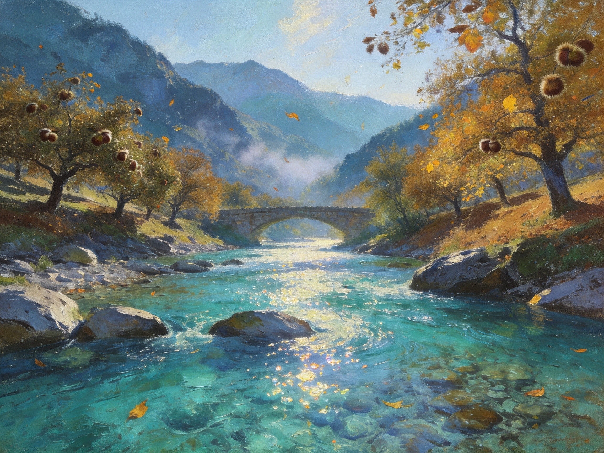 青龙河蜿蜒山谷之间