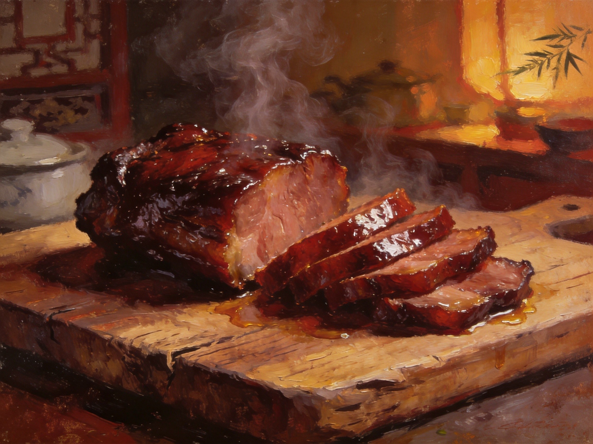 柏木熏炉出红肉