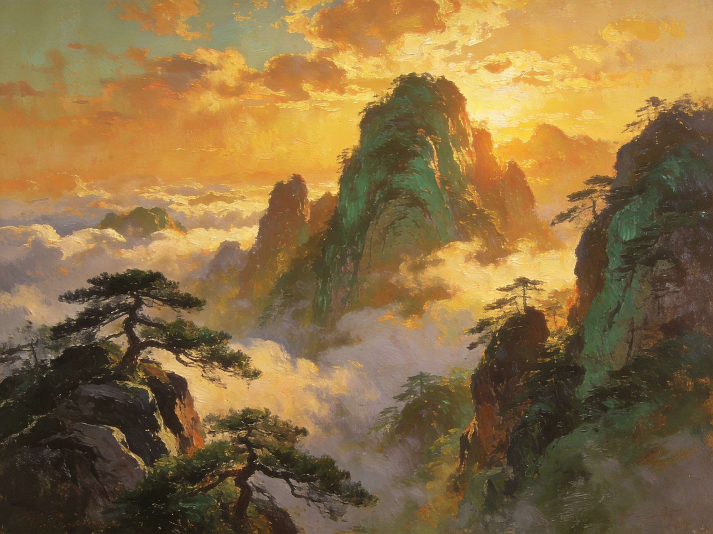 天姥山云雾