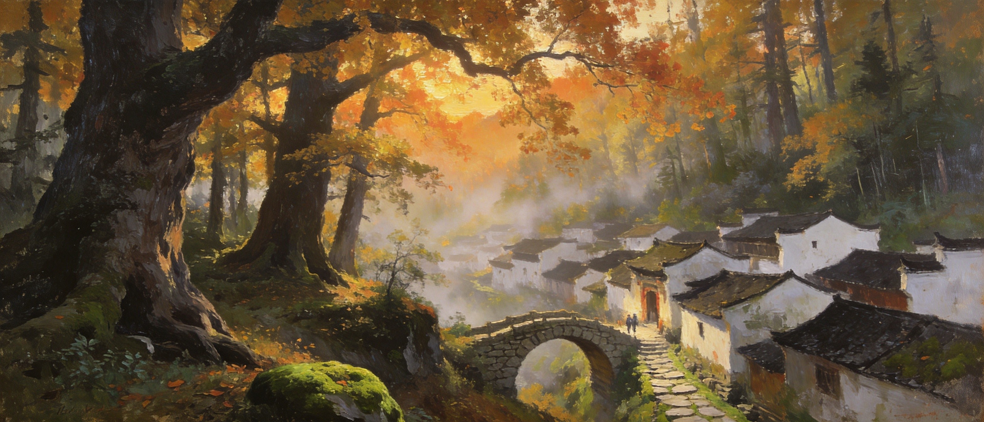 郭洞古村秋林