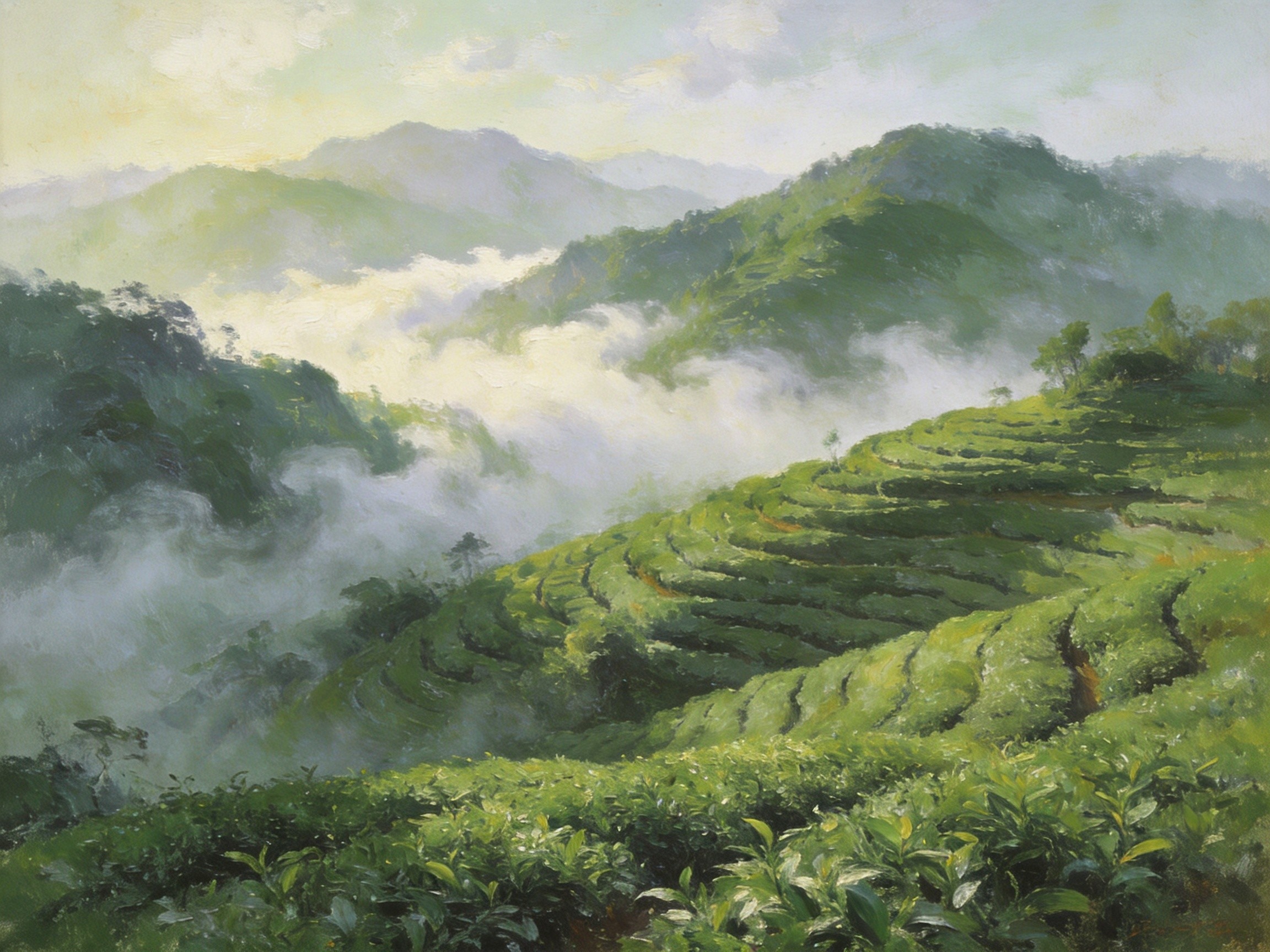 下党乡高山云雾茶园