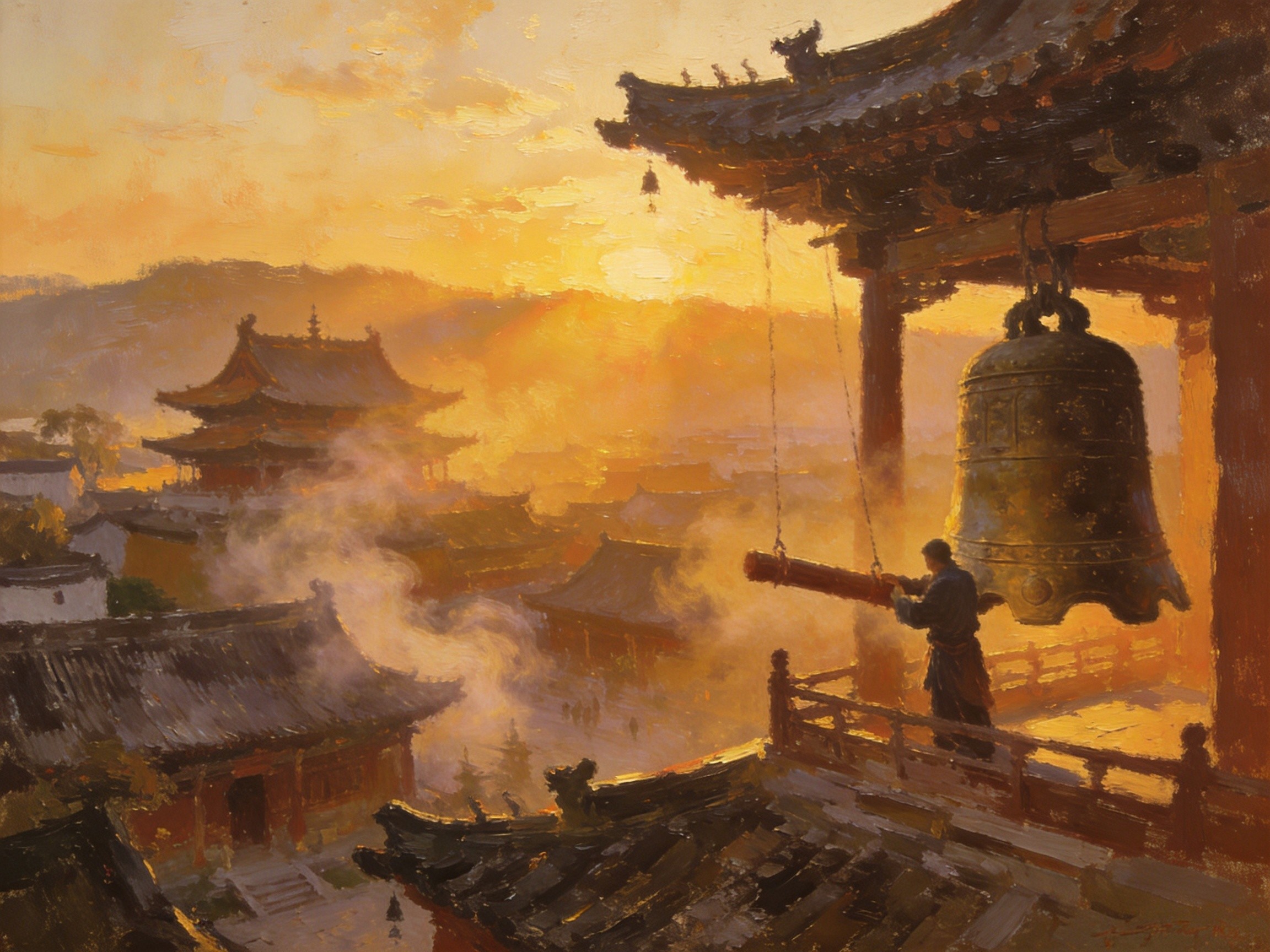 梅川古镇正觉寺晨钟