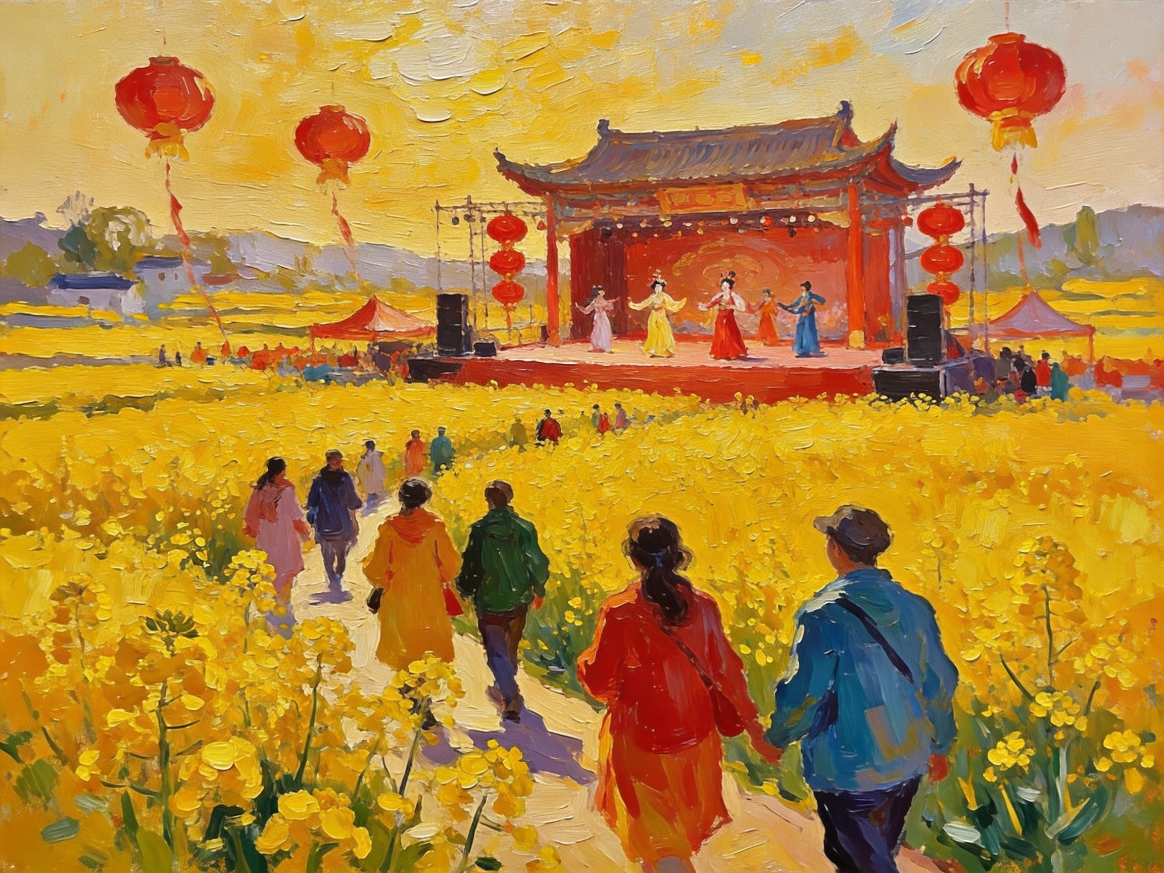沙洋油菜花节盛况