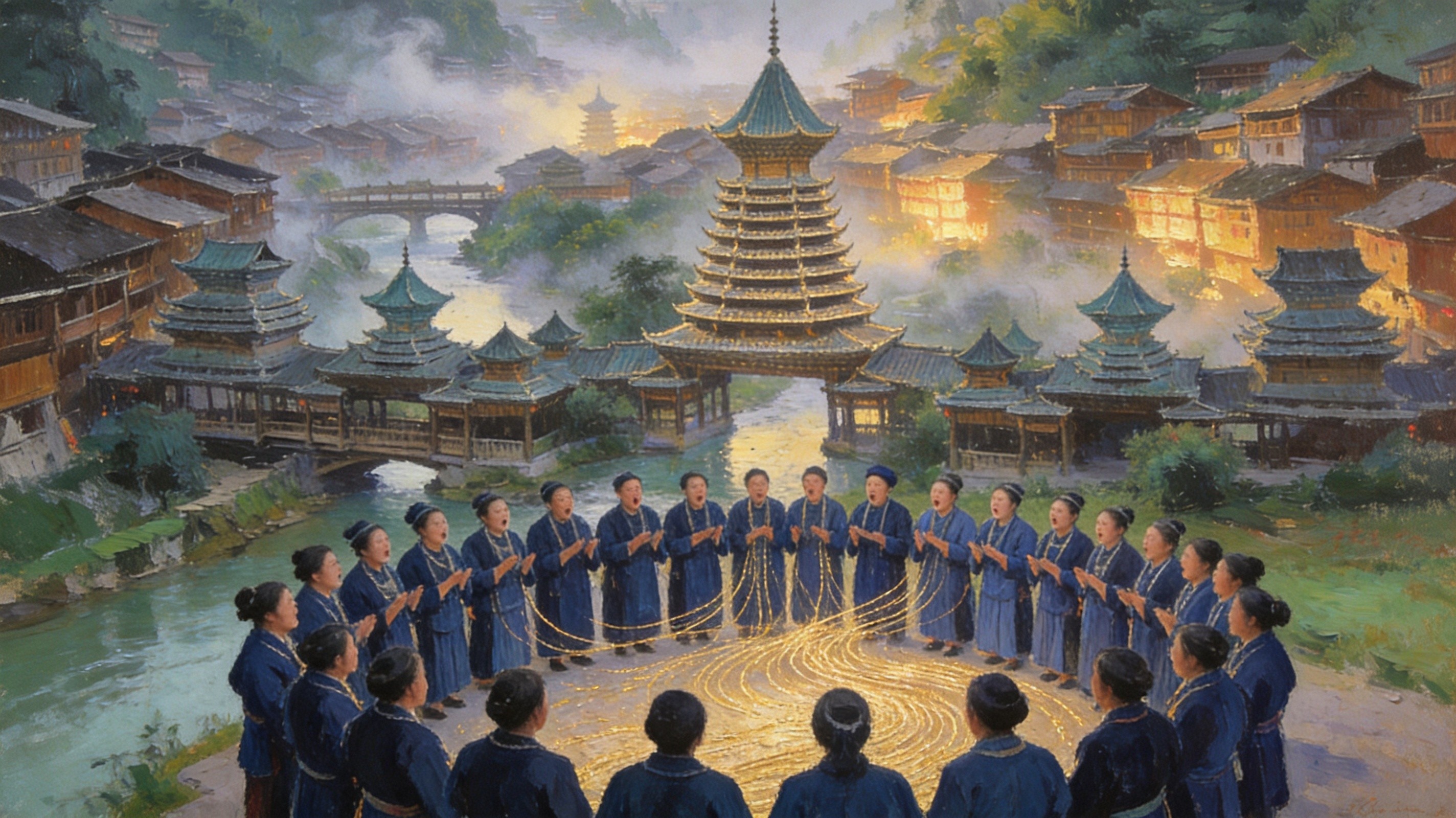 五座鼓楼青