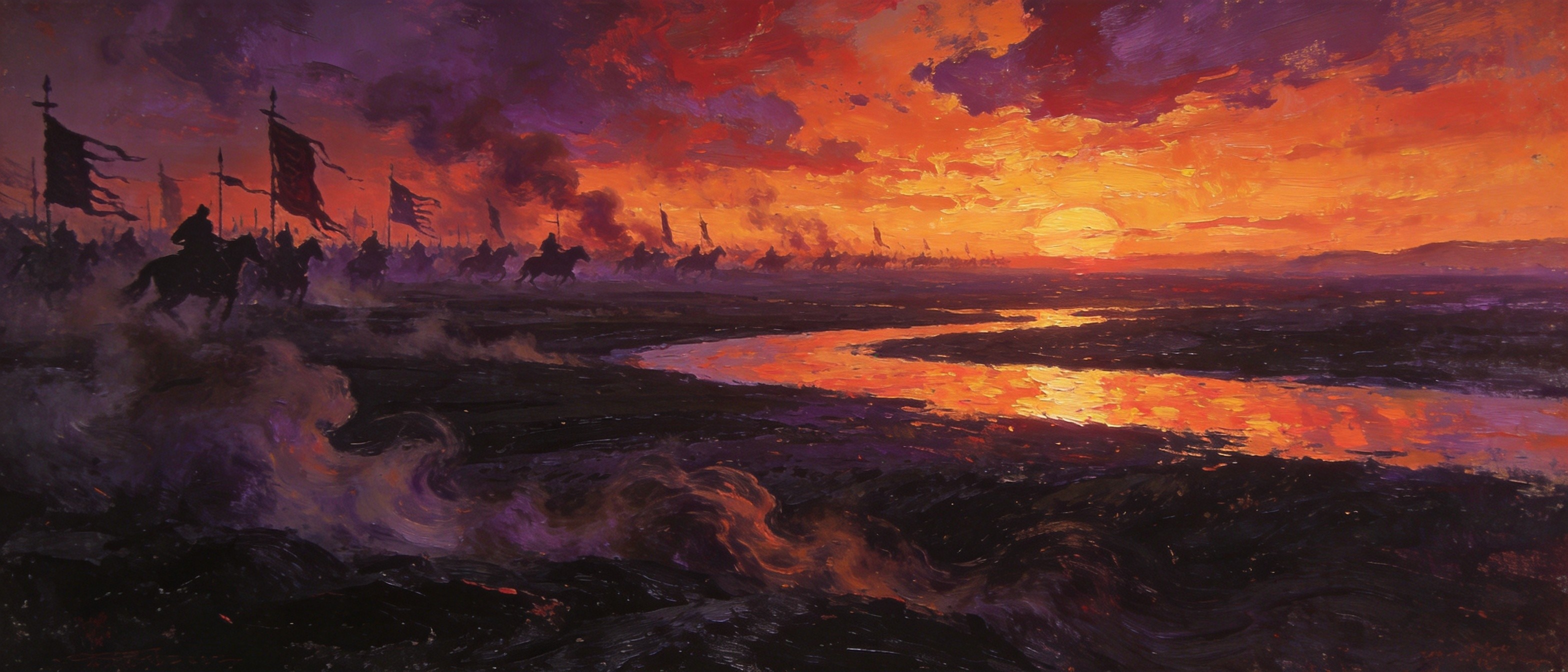 垓下古战场夕阳