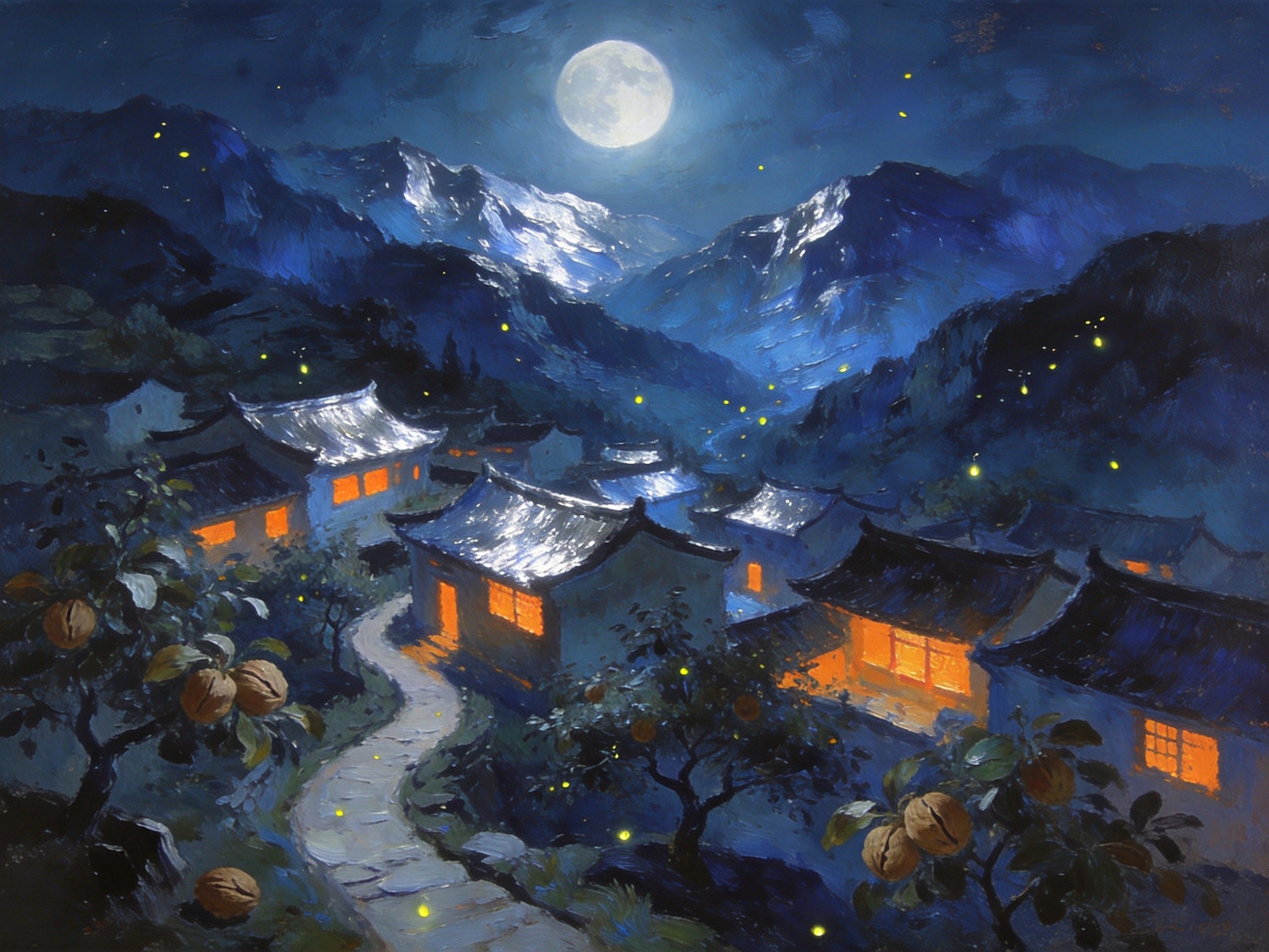 桃源深处月夜归