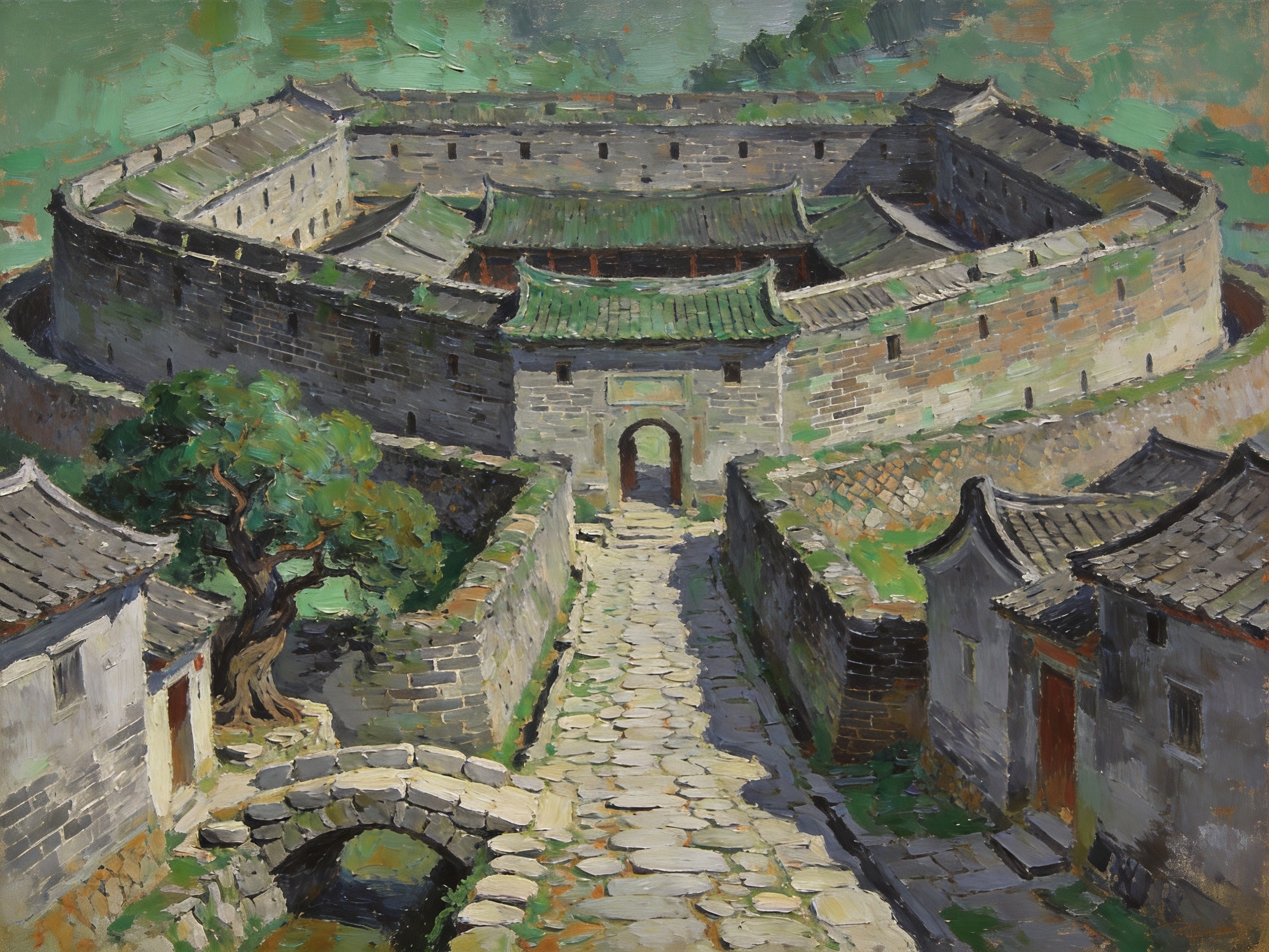 石塘古村双峰寨