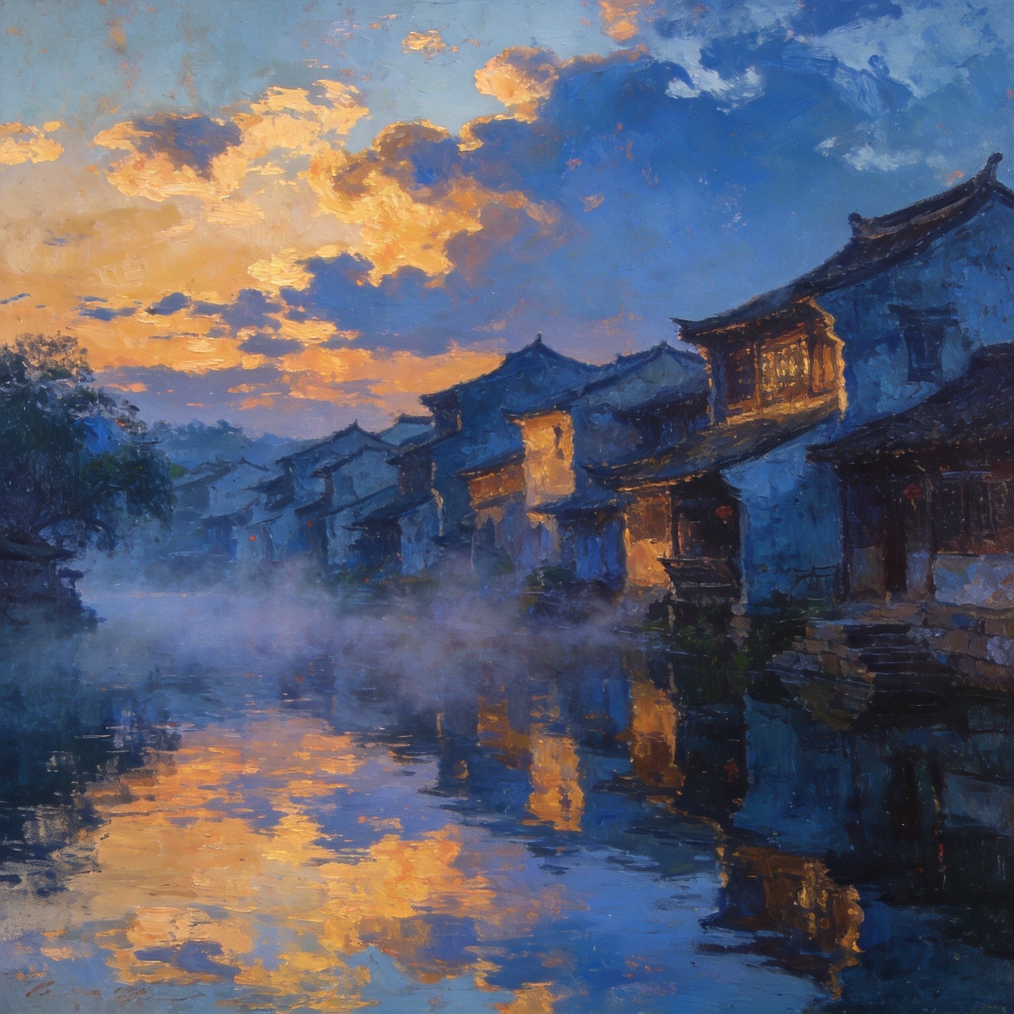 碧水栖云 · 意境