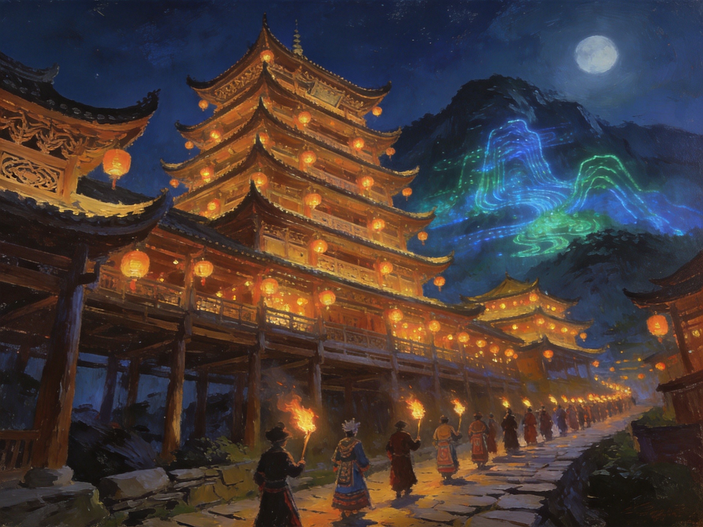 蚩尤九黎城夜景