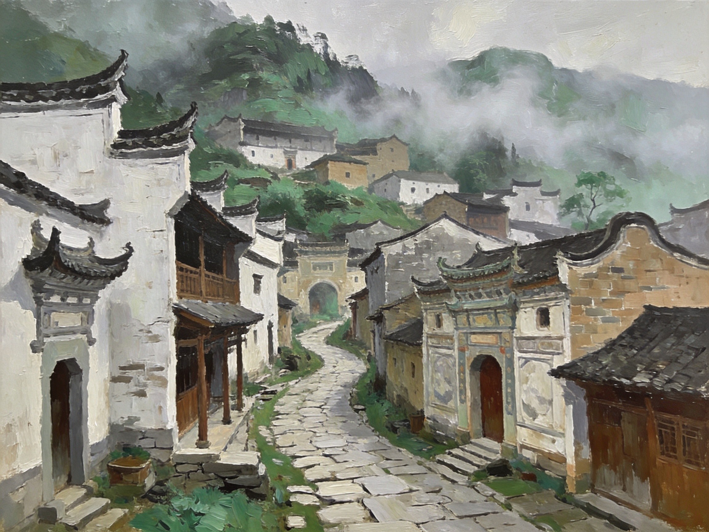 云髻山古镇多元建筑