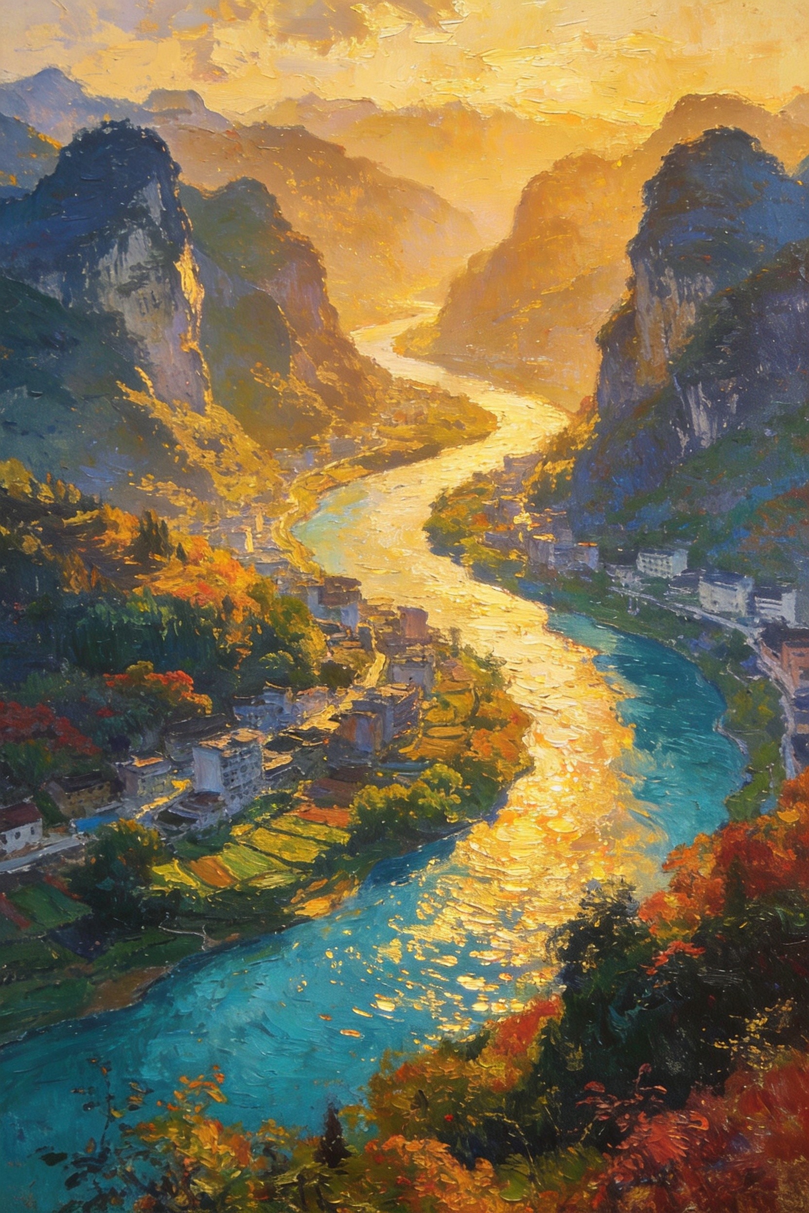 洪渡河从山外来