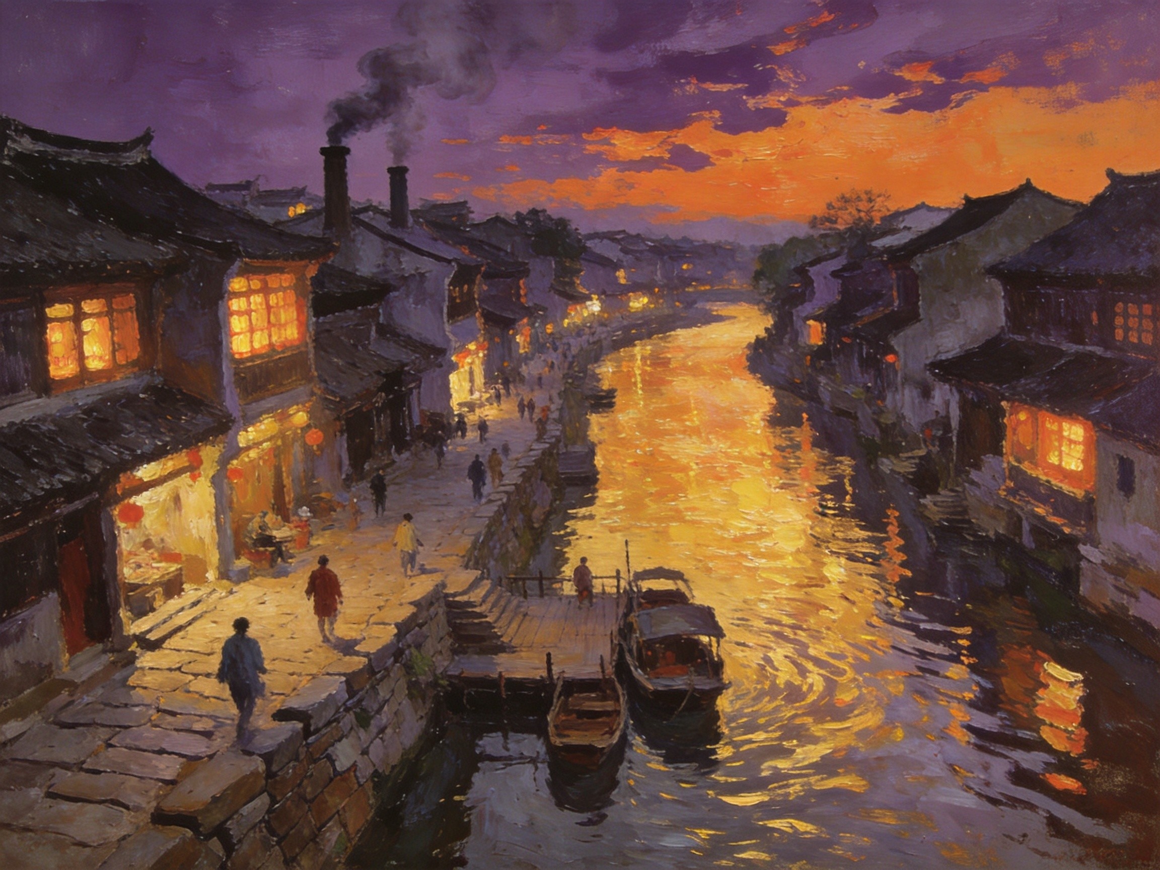 运河两岸烟火气